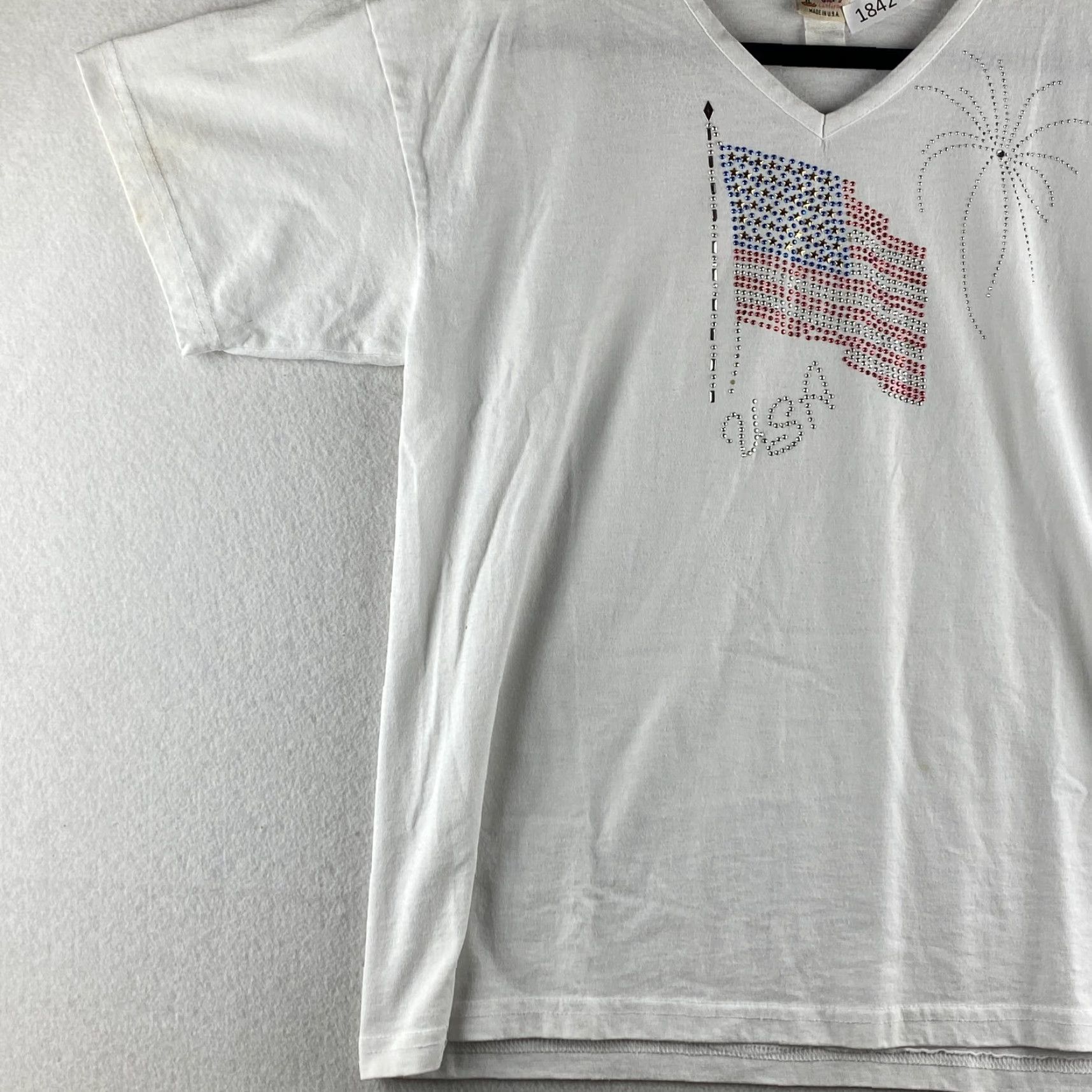 Vintage VINTAGE Cactus Shirt Womens Large White Shirt USA Made Flag Size L / US 10 / IT 46 - 4 Thumbnail