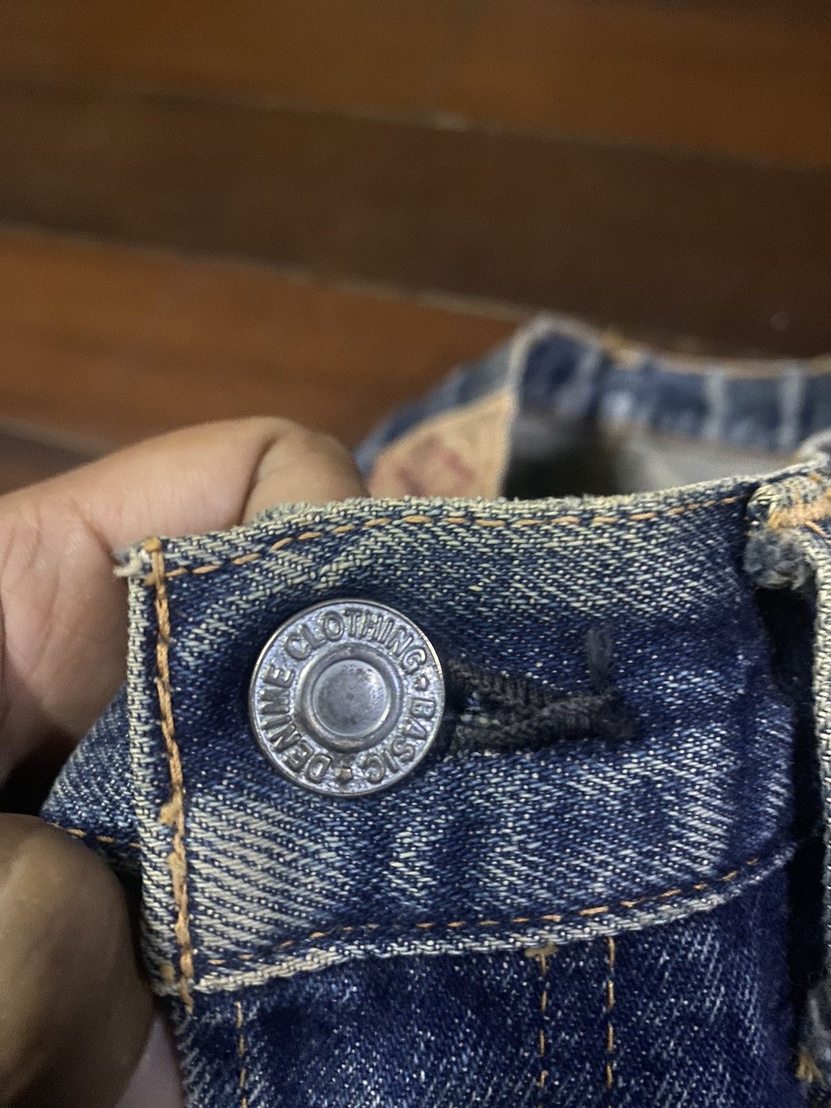 Denime Vintage 90s DENIME Orizzonti mud wash distressed rework Size US 35 - 12 Thumbnail