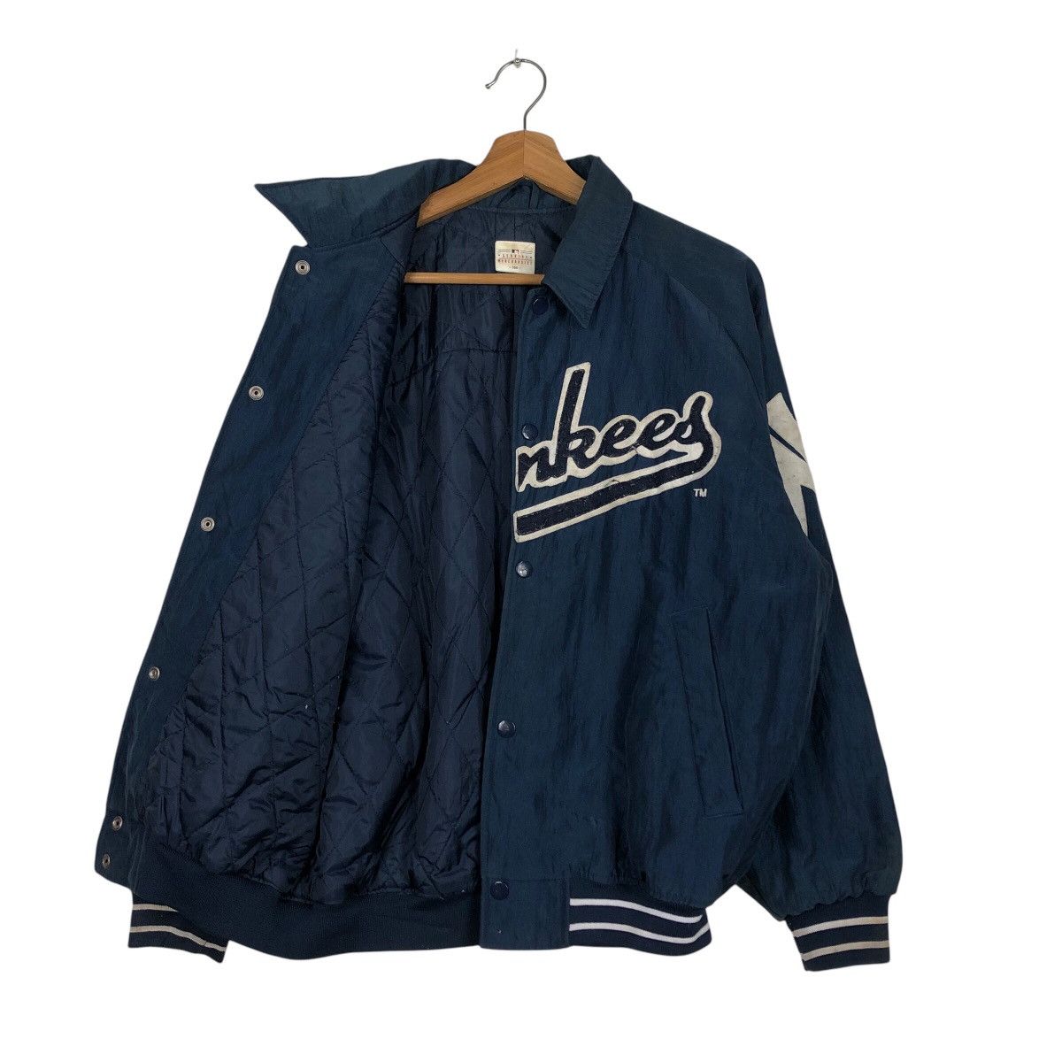 Vintage 📌Vintage Bomber Jacket Yankees Mlb New York Big Logo Size US M / EU 48-50 / 2 - 12 Thumbnail