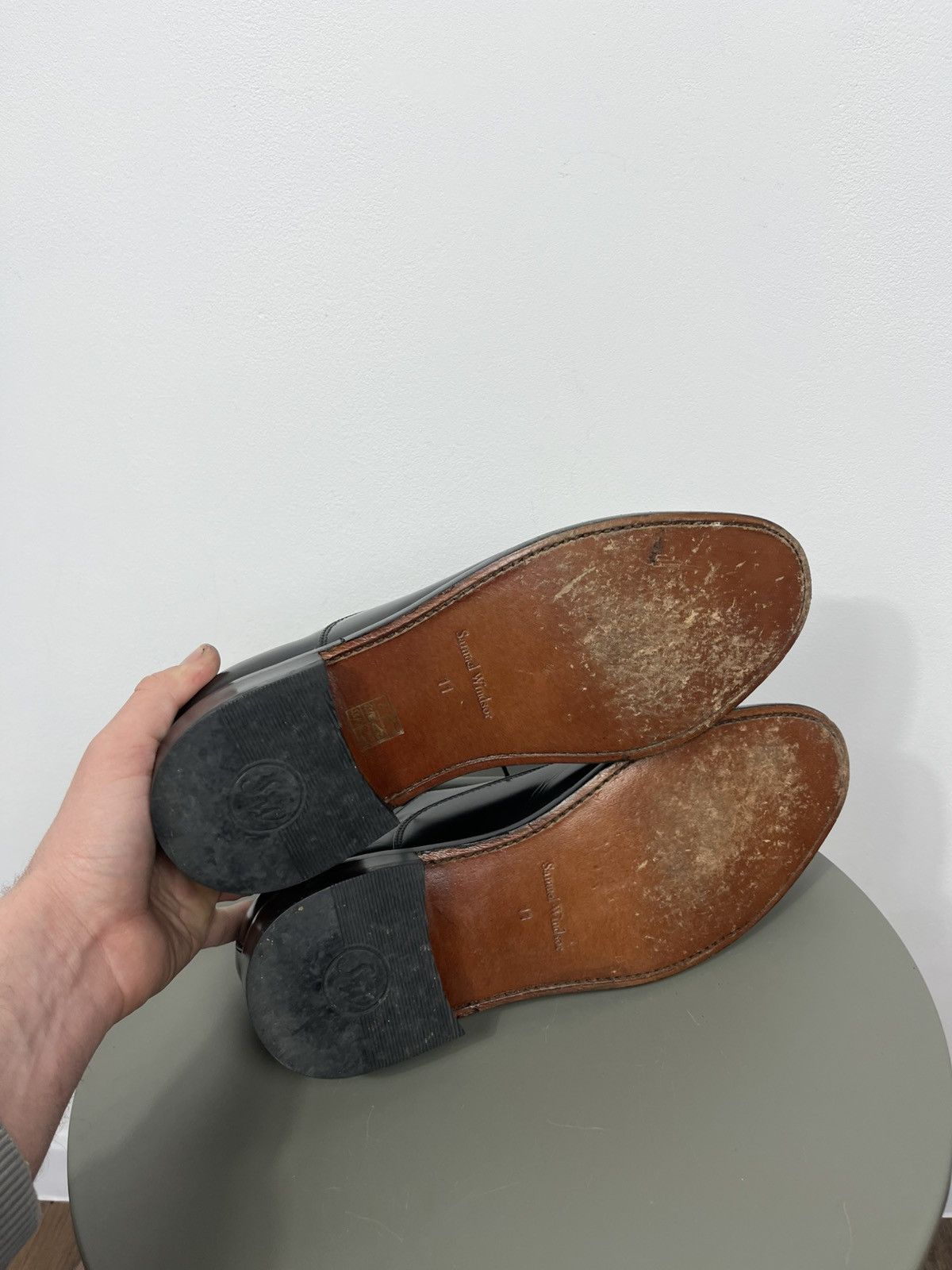 Other Samuel Windsor l Leather Toe Oxford Formal Dress Shoes US 11 Size US 11 / EU 44 - 12 Thumbnail