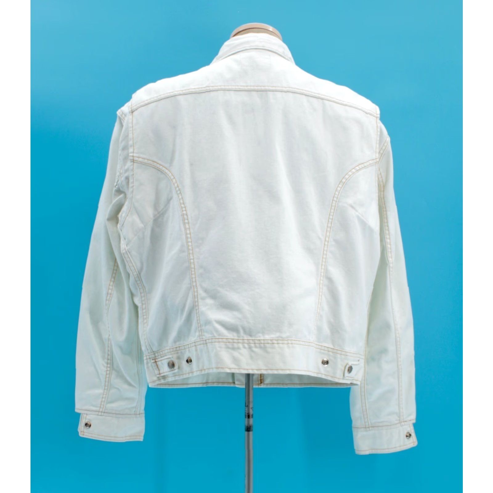 SafTbak VINTAGE Bulls Creek Denim Jacket Shirt Men’s 70s XL White 1970s Denim Jacket Bulls Creek Mens XL White 70s Jacket Size US XL / EU 56 / 4 - 4 Thumbnail