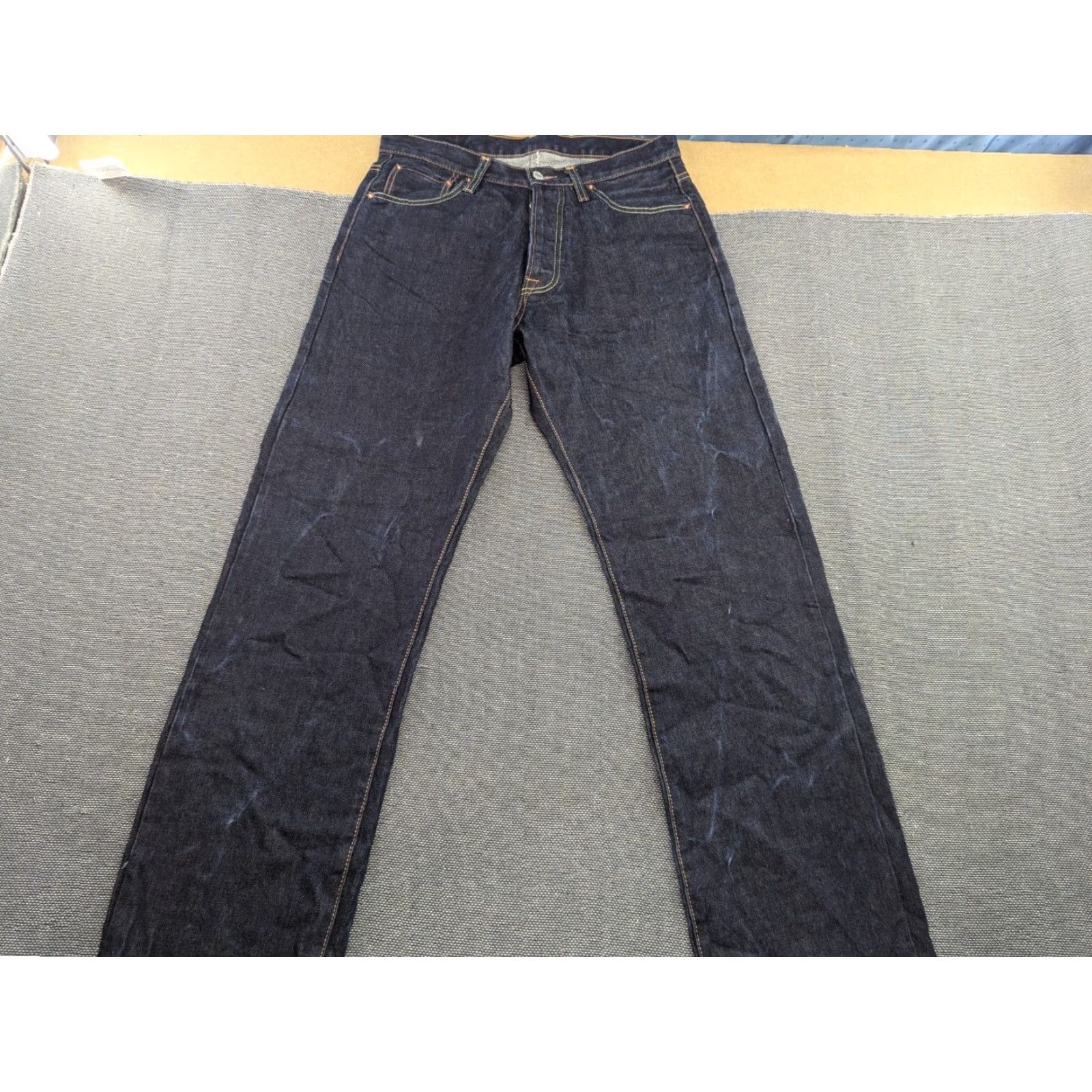 Vintage VINTAGE Freddies of Pinewood Mens Jeans W32 L33 Distressed Button Fly Dark Blue Size US 33 - 2 Thumbnail