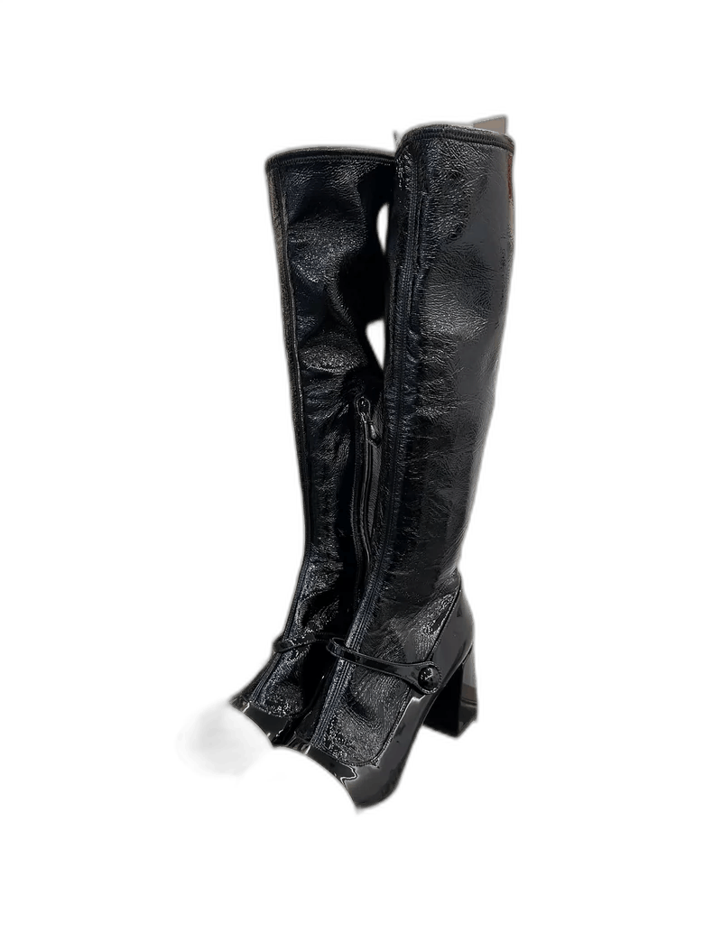 Prada MiuMiu Black and White Women’s Long Boots -2505 Size US 7.5 / EU 40-41 - 1 Thumbnail