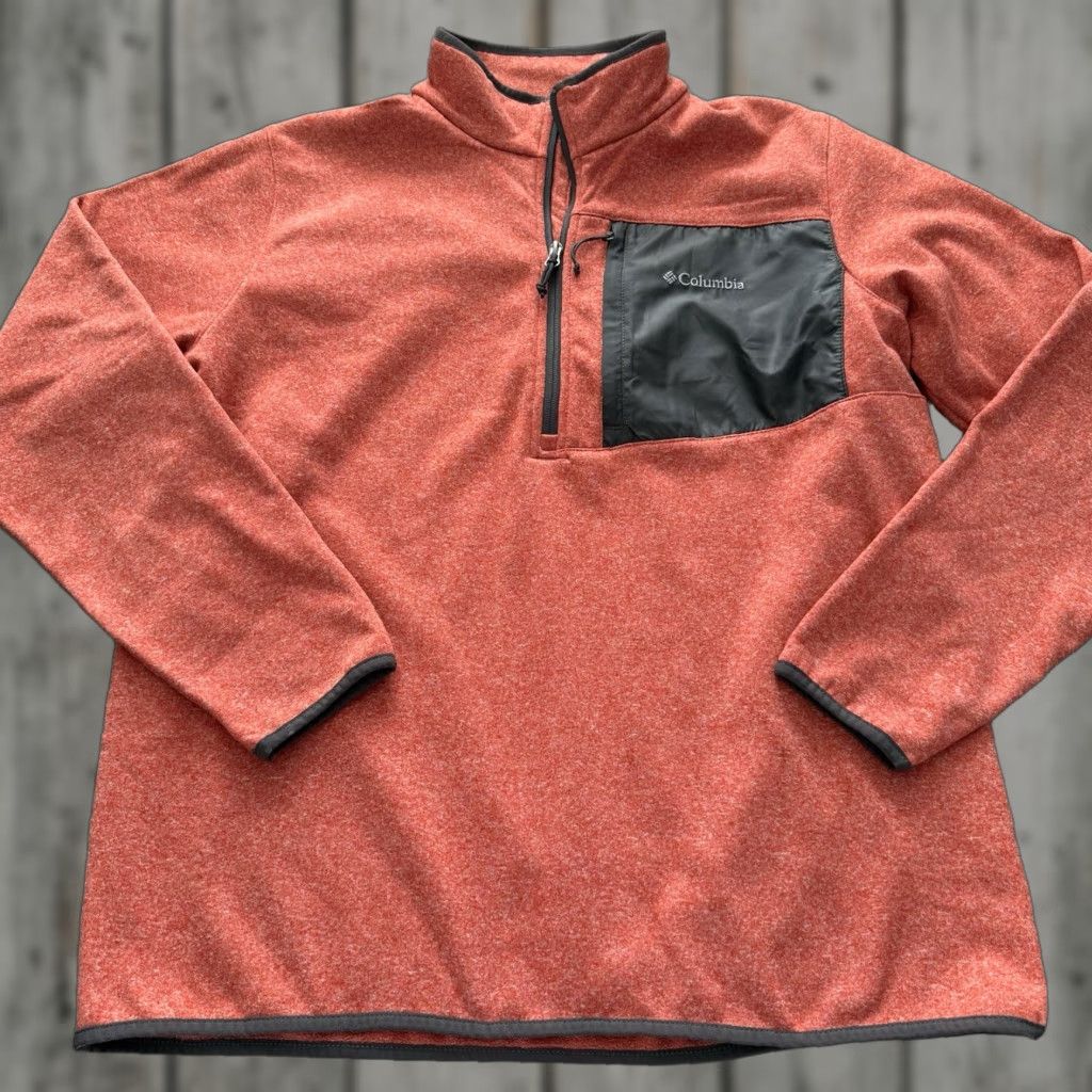 Rusty Columbia Pullover Mens Large 1/4 Zip Long Sleeve Rust Orange Hiking Shirt Pullover Breathable Pockets Logo Daywear Outdoor Mens Size US L / EU 52-54 / 3 - 1 Thumbnail