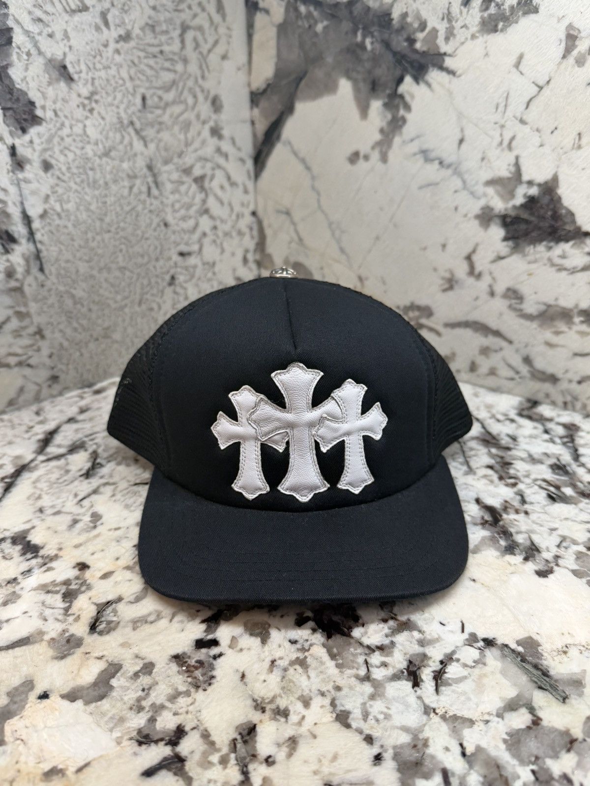 Chrome Hearts Chrome Hearts Black White Cemetery Cross Patch Trucker Size ONE SIZE - 1 Thumbnail