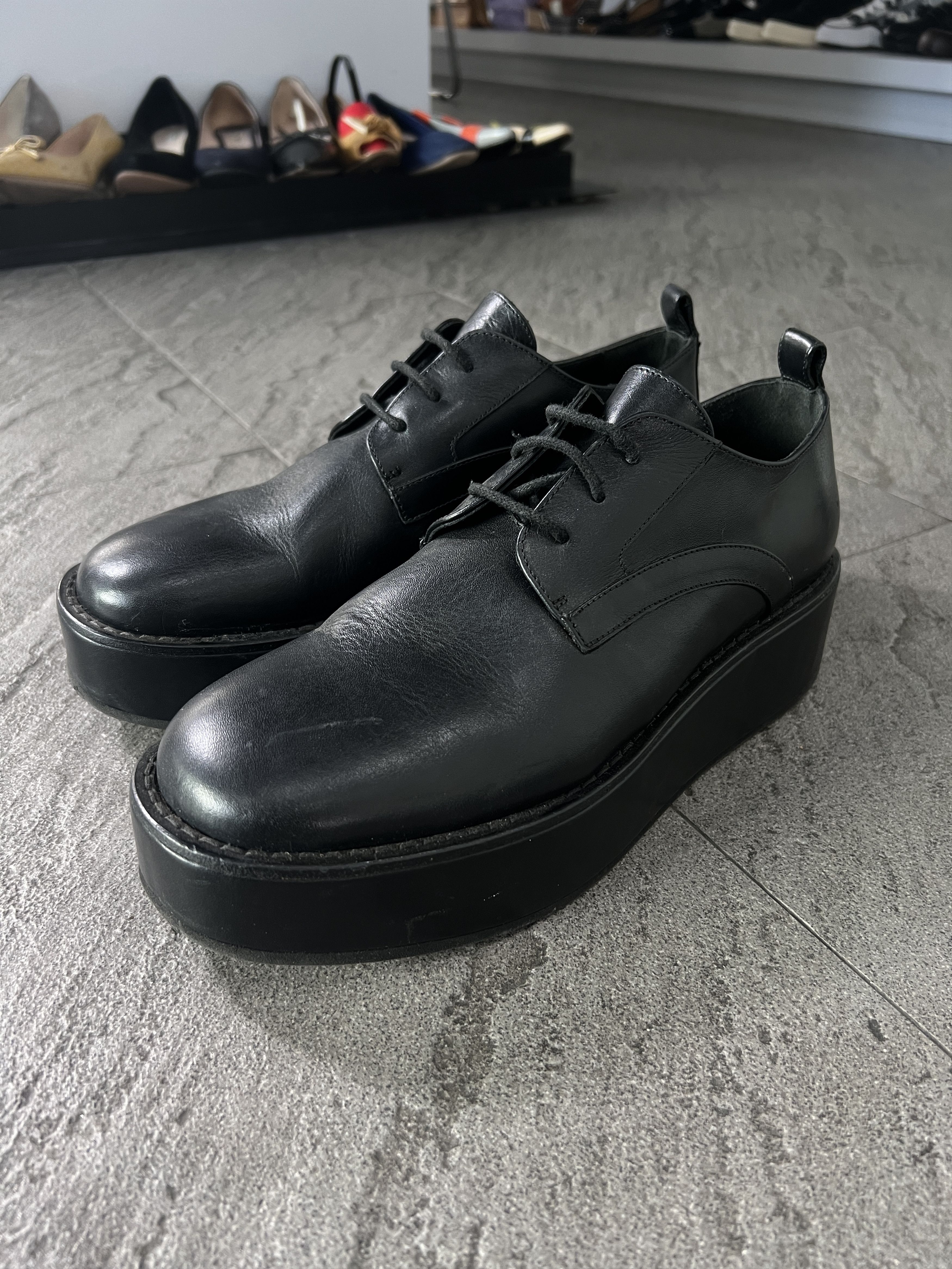 Ann Demeulemeester Ann Demeulemeester Platform Derby Shoes Black EU42 Size US 9 / EU 42 - 3 Thumbnail