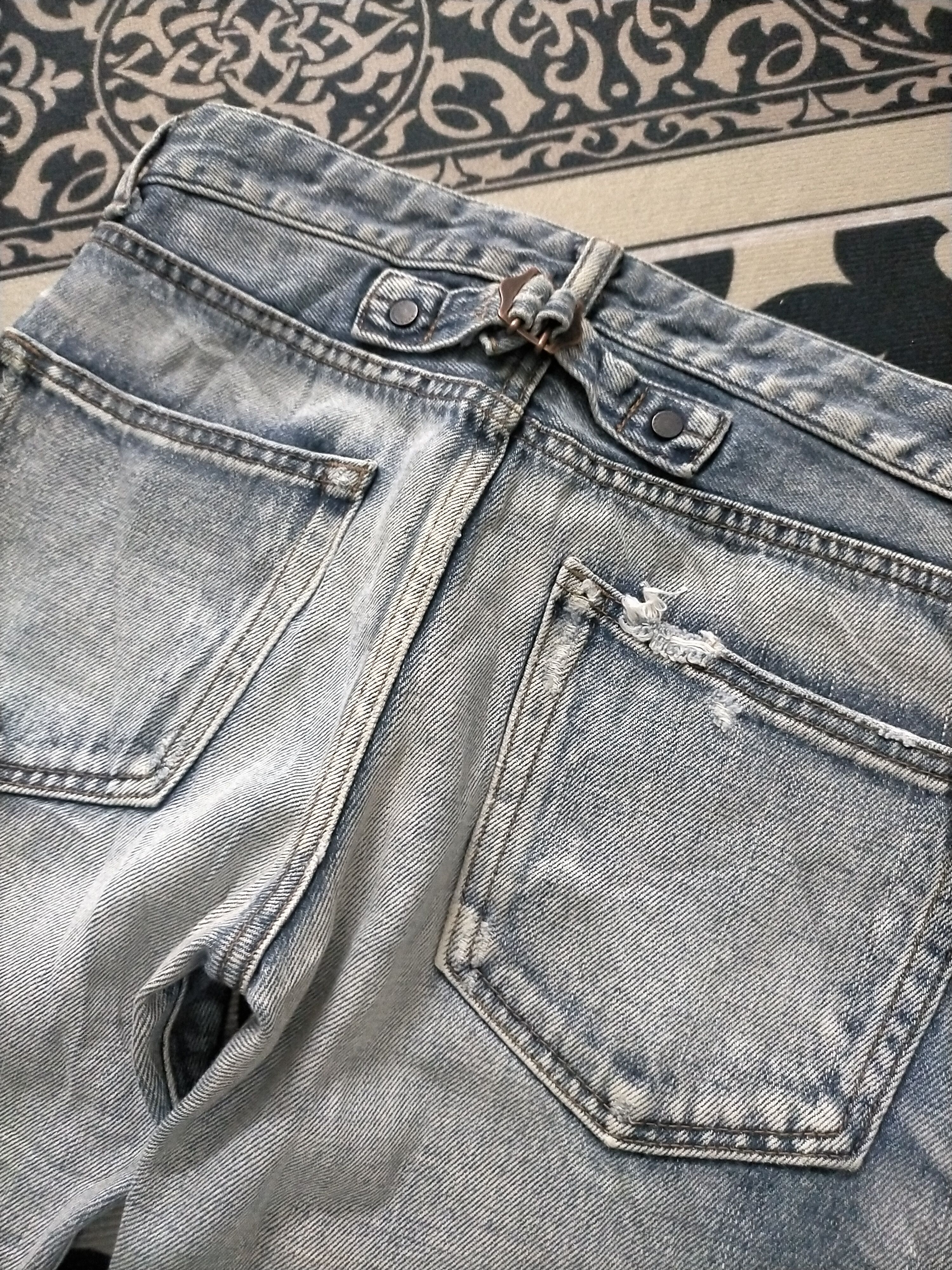 14th Addiction × If Six Was Nine × Japanese Brand 🔥 Mudwash Distressed Stunning Lure Selvedge Jeans Size US 28 / EU 44 - 8 Thumbnail