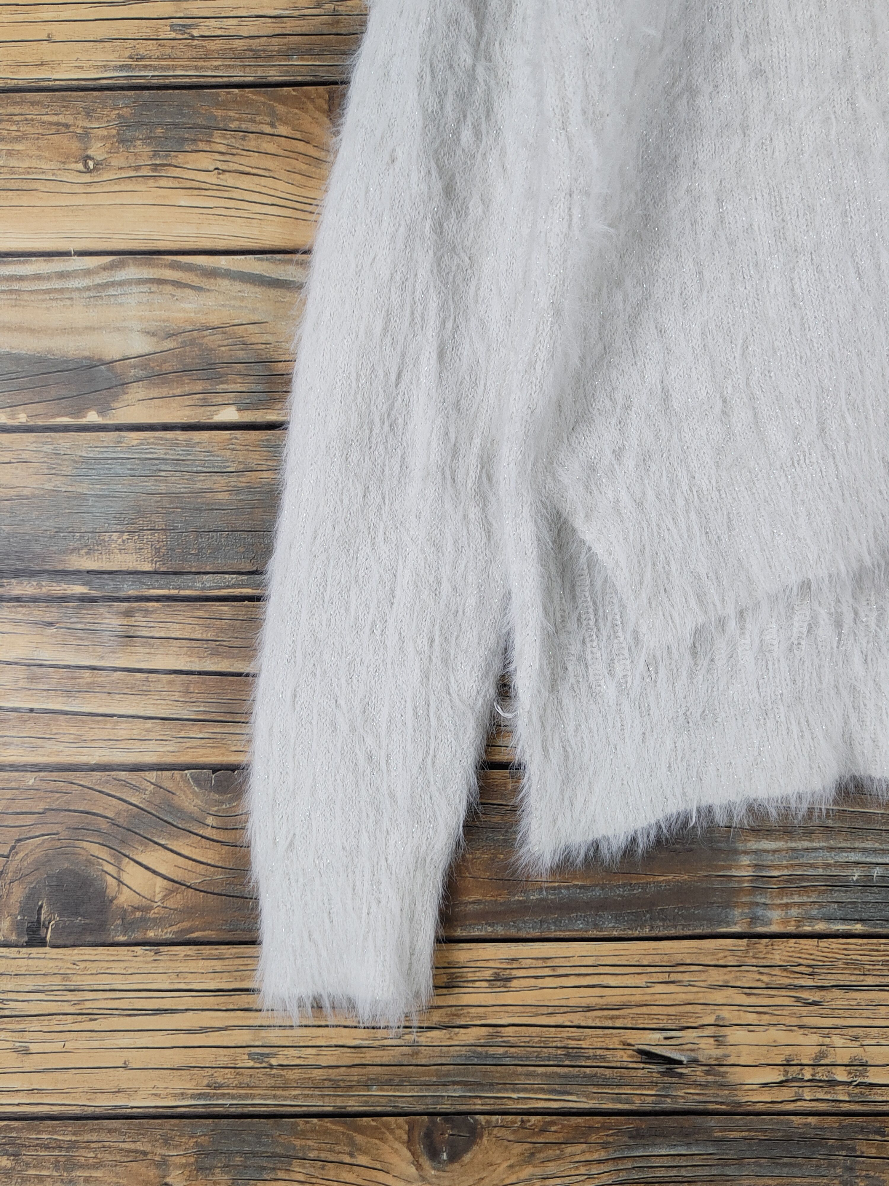 Japanese Brand OZOC Ivory Shag Shaggy Fur Mohair Knitwear #1944 Size XS / US 0-2 / IT 36-38 - 4 Thumbnail