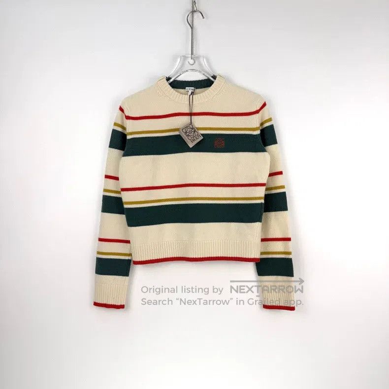 Loewe Loewe Striped and colored chest embroidery wool sweater Size S / US 4 / IT 40 - 3 Thumbnail