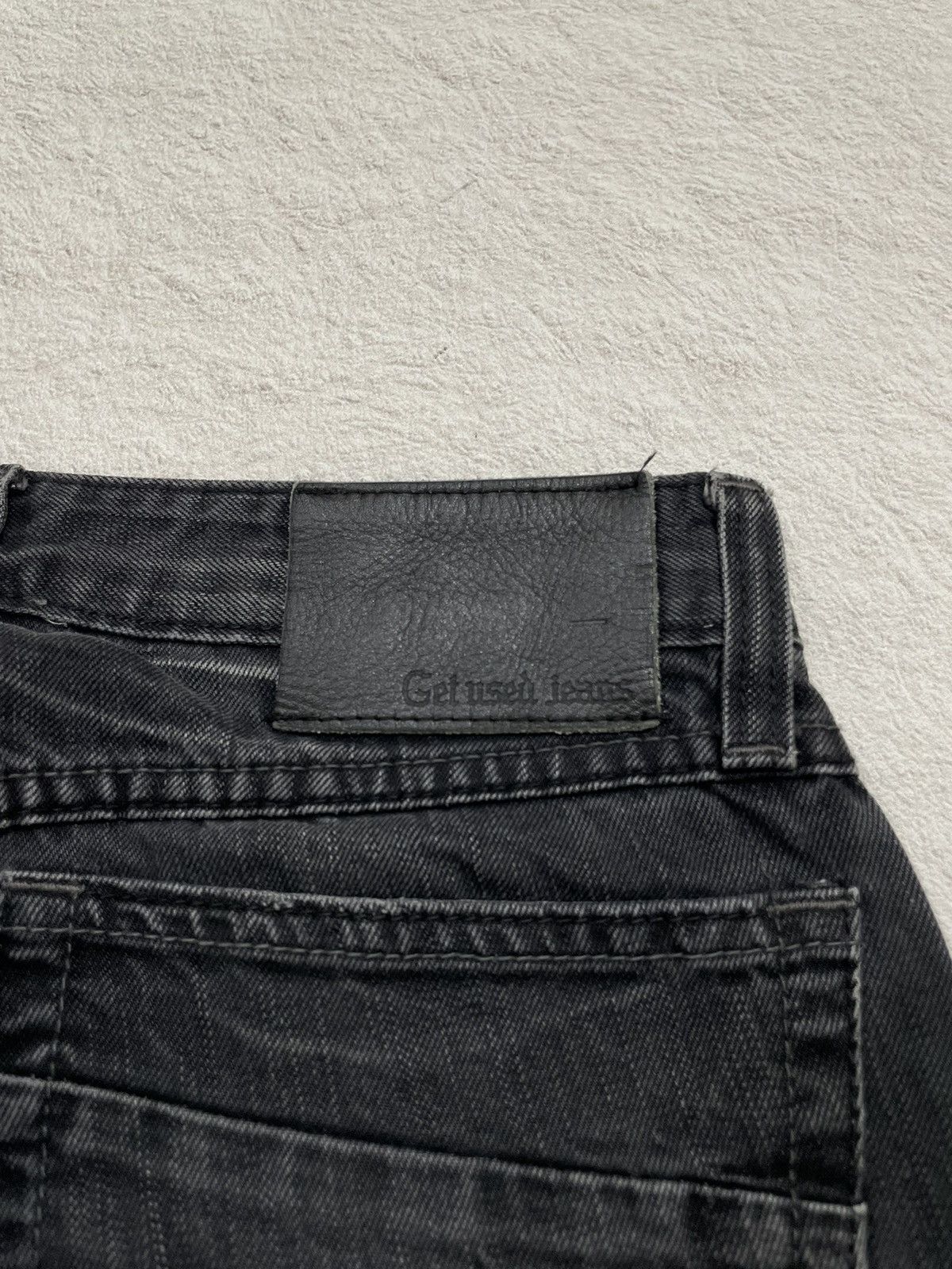 Japanese Brand 2000s Get Used Washed Black Denim Size US 27 - 9 Thumbnail