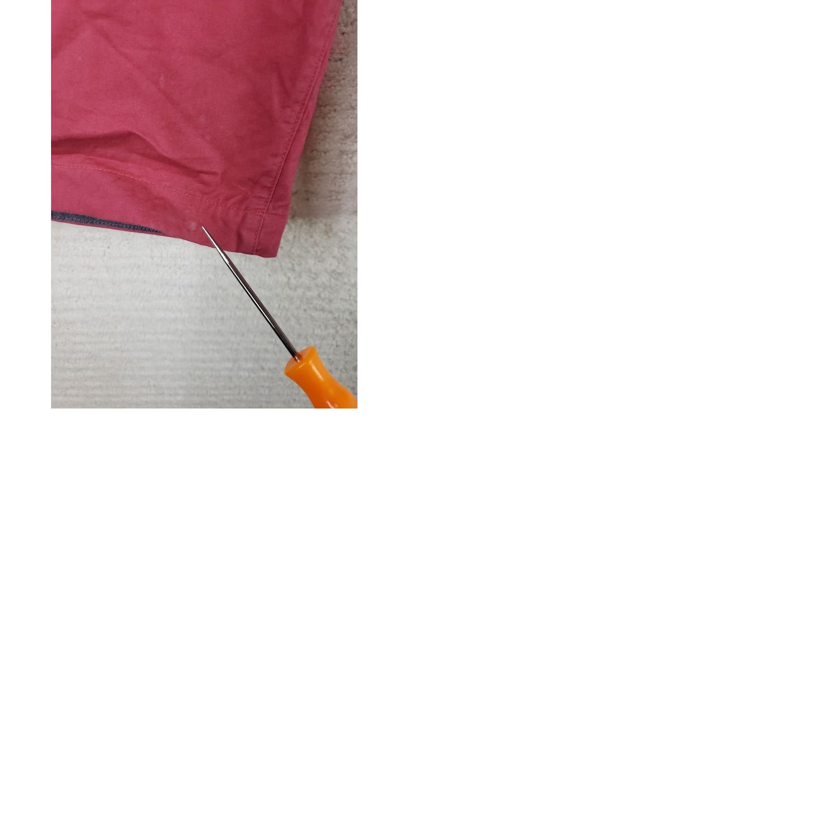 Vintage Allegiany NY Men's 34W x 10.5L Red Cotton Shorts Longer Length Chino Casual Regular Waist Pocket 34in Inseam 10.5in Mens Red Cotton Shorts Size US 34 / EU 50 - 9 Thumbnail