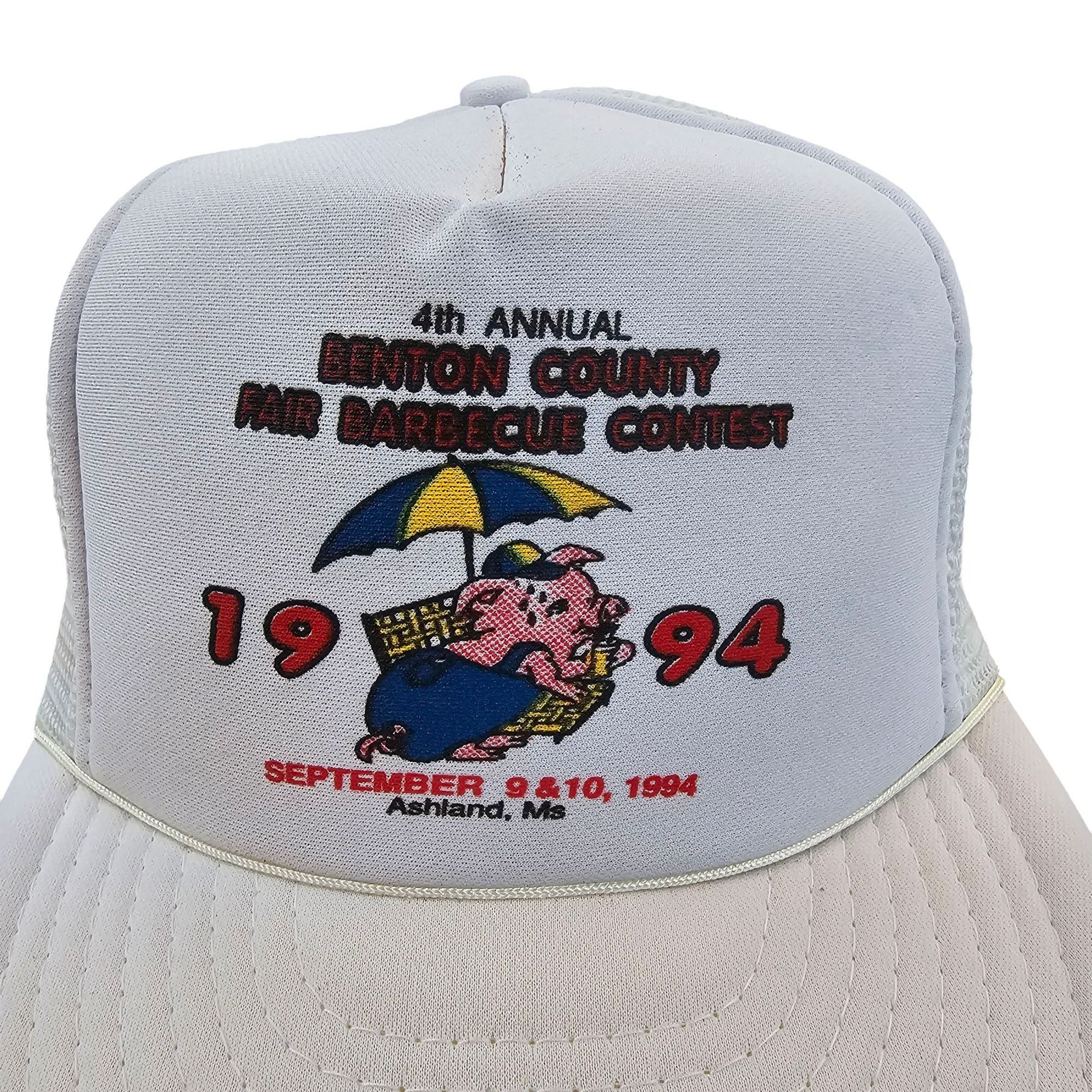 Other 1994 Benton County Fair Barbecue Contest Mesh Snapback Cap Size ONE SIZE - 7 Thumbnail