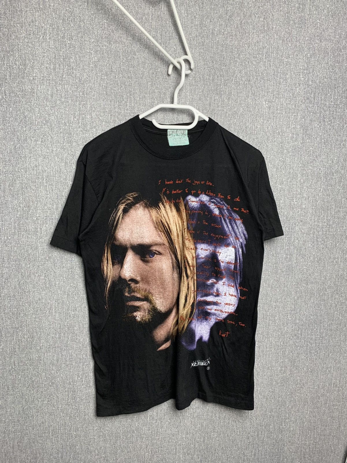 Vintage 90s Kurt Cobain Grunge Is Dead Single Stitch rare - Tops 