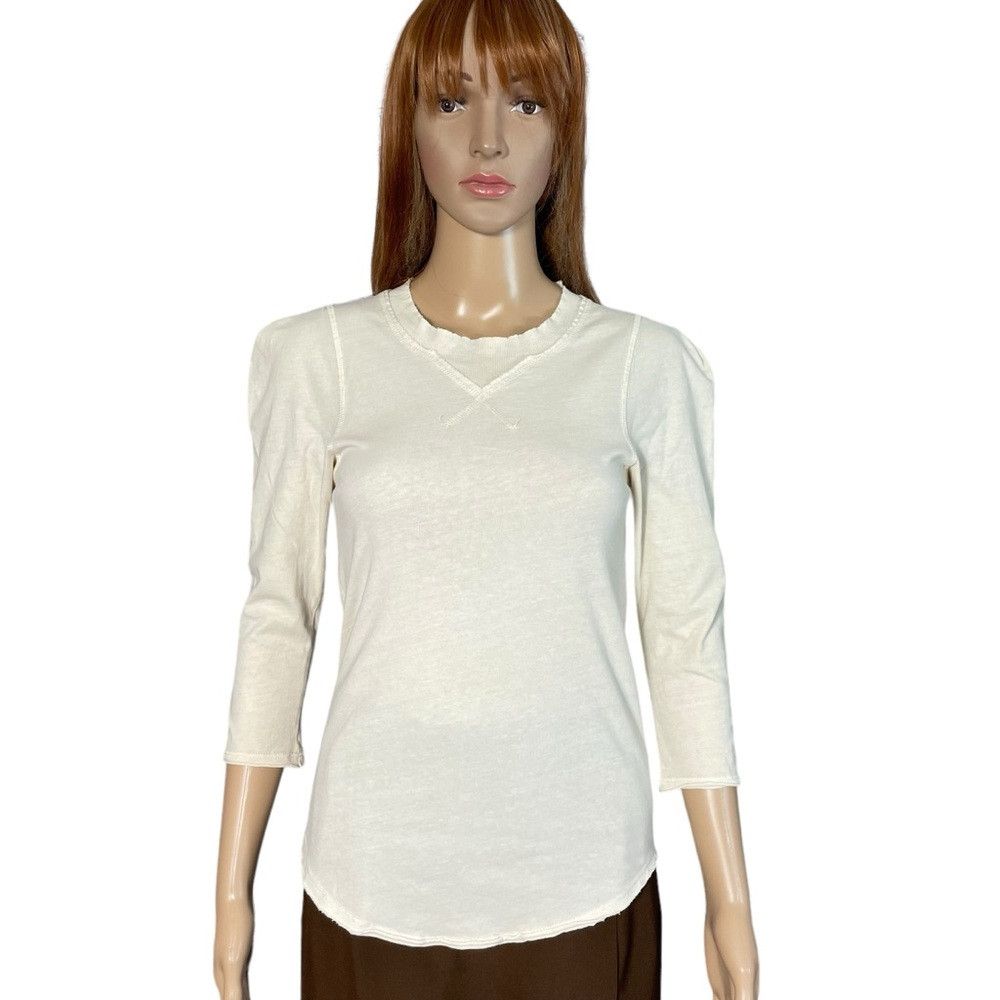 Free People New Free People Oatmeal Clover Top Size XS Size XS / US 0-2 / IT 36-38 - 2 Thumbnail
