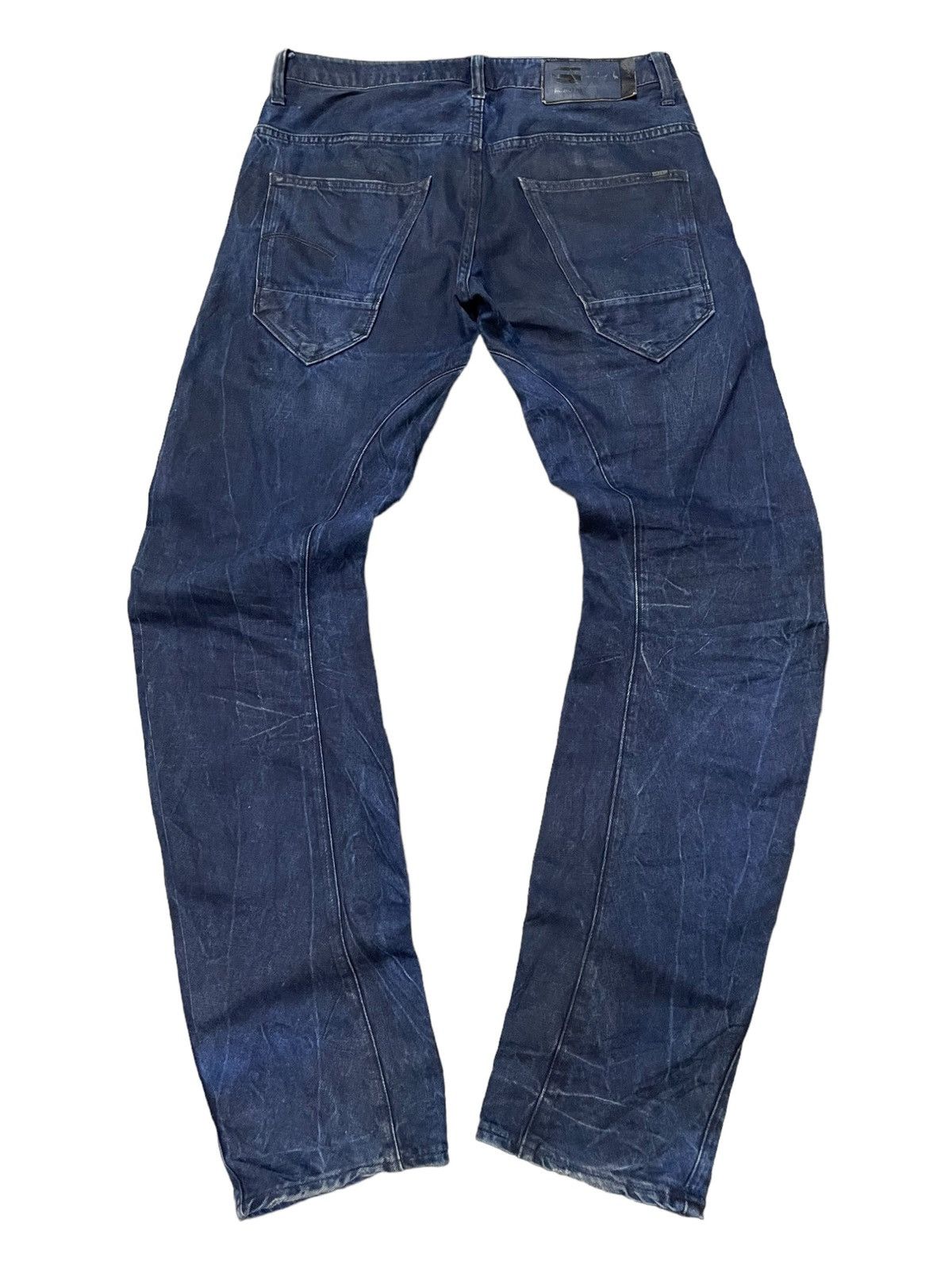 G-Star × Hysteric Glamour G Star Raw Engineered Curved Leg Crash Distressed Jeans Size US 30 / EU 46 - 2 Thumbnail