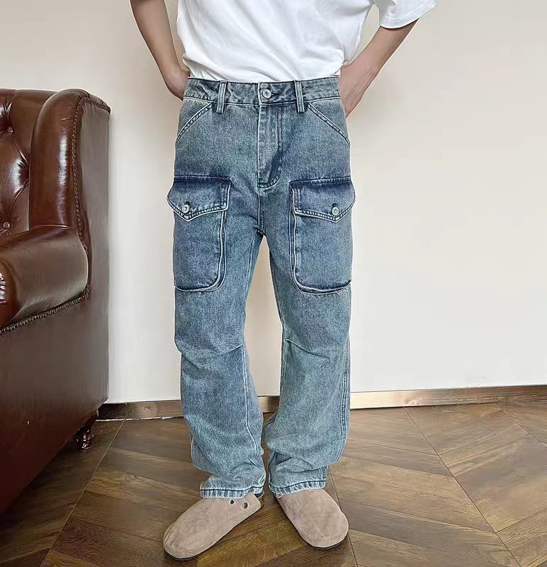 Japanese Brand × Jean Heavyweight vintage pocket washed work jeans Size US 34 / EU 50 - 5 Thumbnail