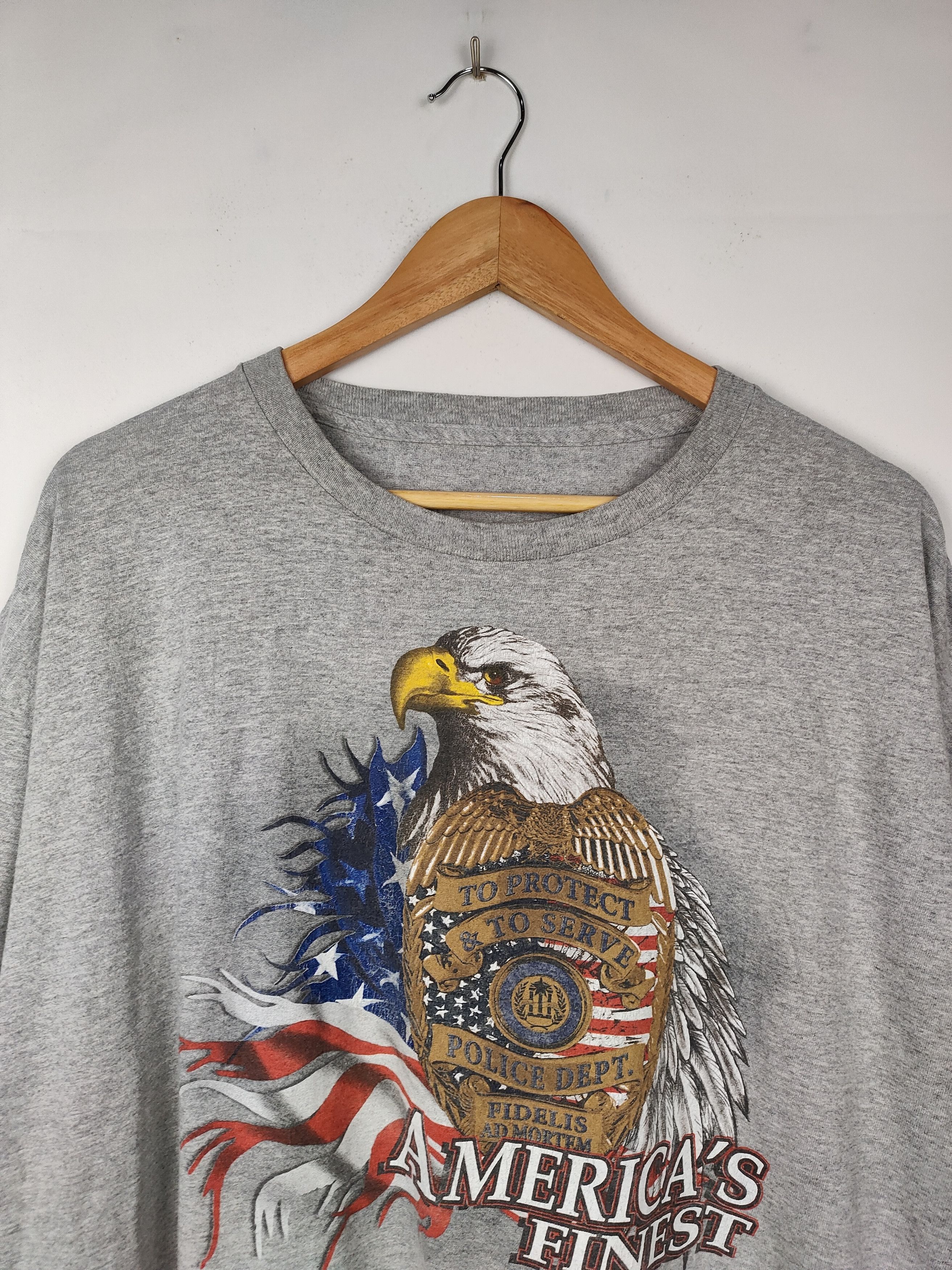Vintage Vintage American's Finest Police Dept Shirt Size US XXL / EU 58 / 5 - 2 Thumbnail