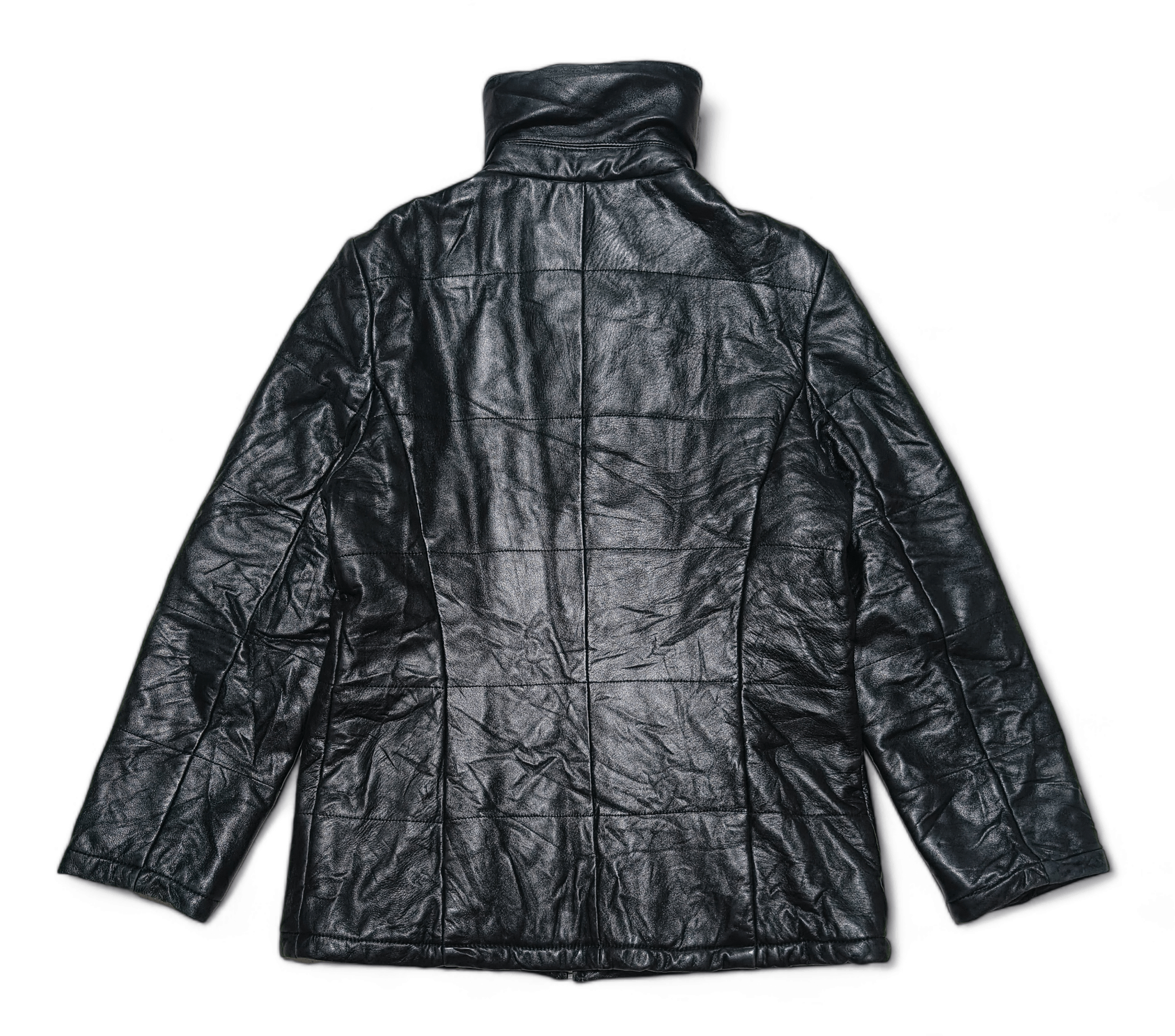 Vintage Vintage Women's JINDO OVIS Black Genuine Leather Coat Jacket Size M / US 6-8 / IT 42-44 - 5 Thumbnail