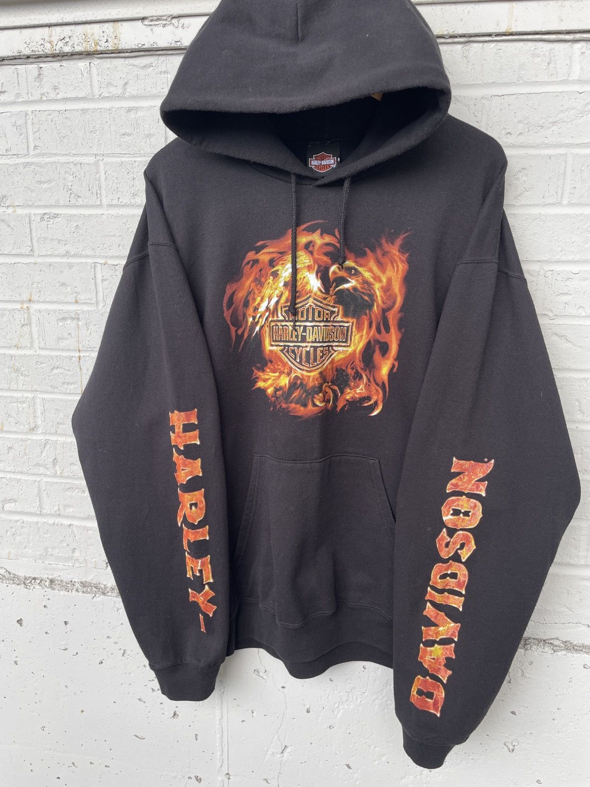 Harley Davidson Harley Davidson Flaming Phenix Hoodie Size US XL / EU 56 / 4 - 2 Thumbnail