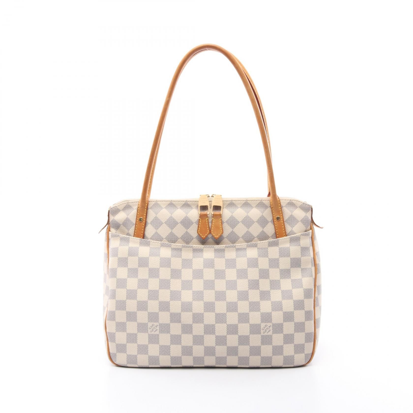 Louis Vuitton Louis Vuitton Damier Azur Félicie Pm Shoulder Bag N41176 Canvas Shoulder Bag N41176 in White, Women's