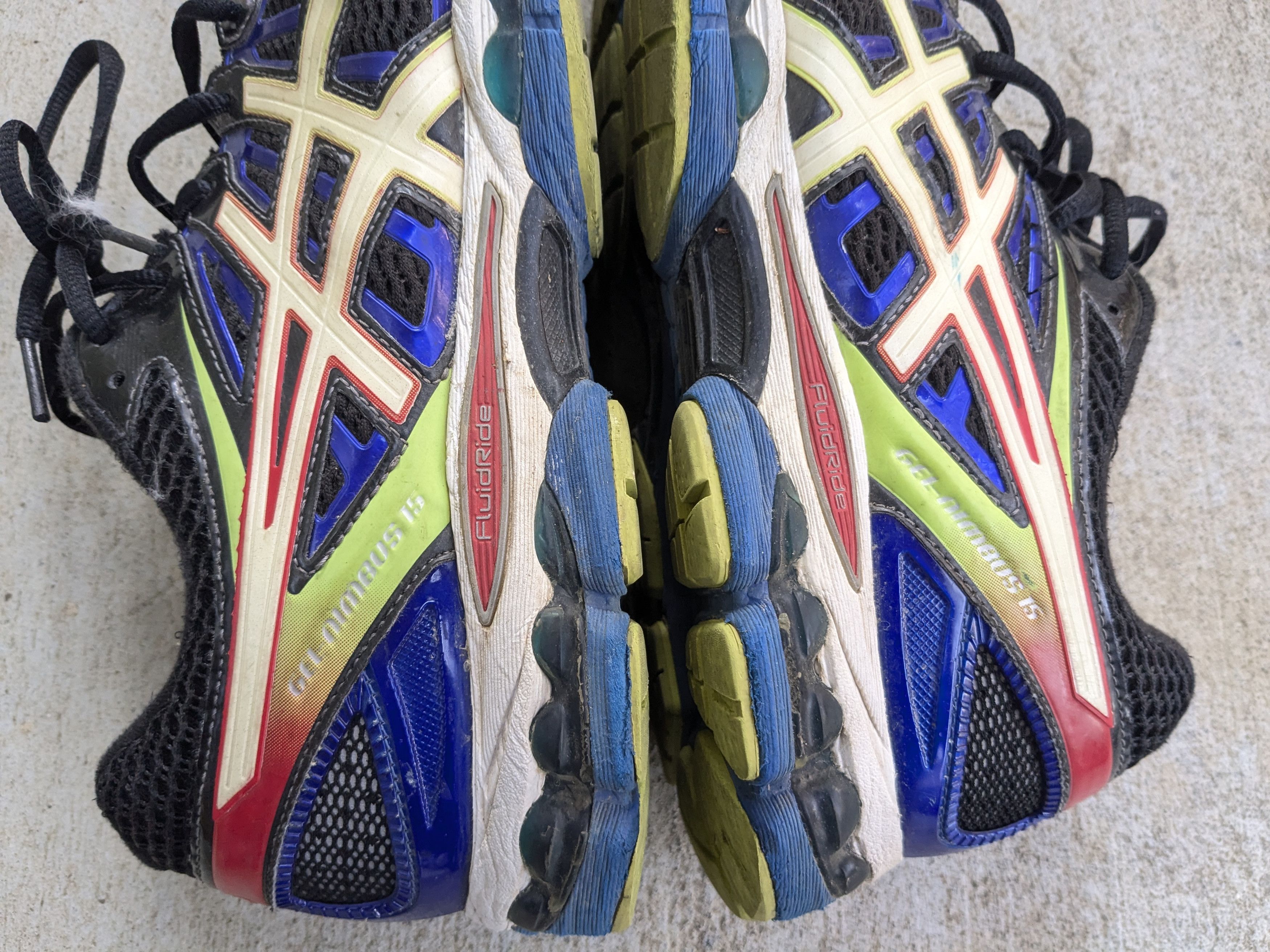Asics Vintage Asics Gel Nimbus 11 Black Blue T3B0N Size US 11 / EU 44 - 11 Thumbnail