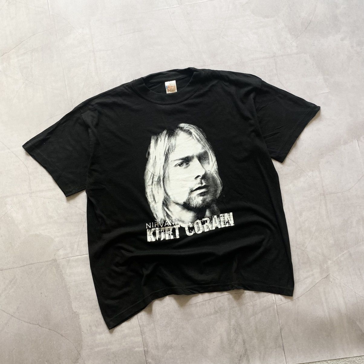 Vintage 90s Nirvana Kurt Cobain Big Logo Band T-shirt Tee