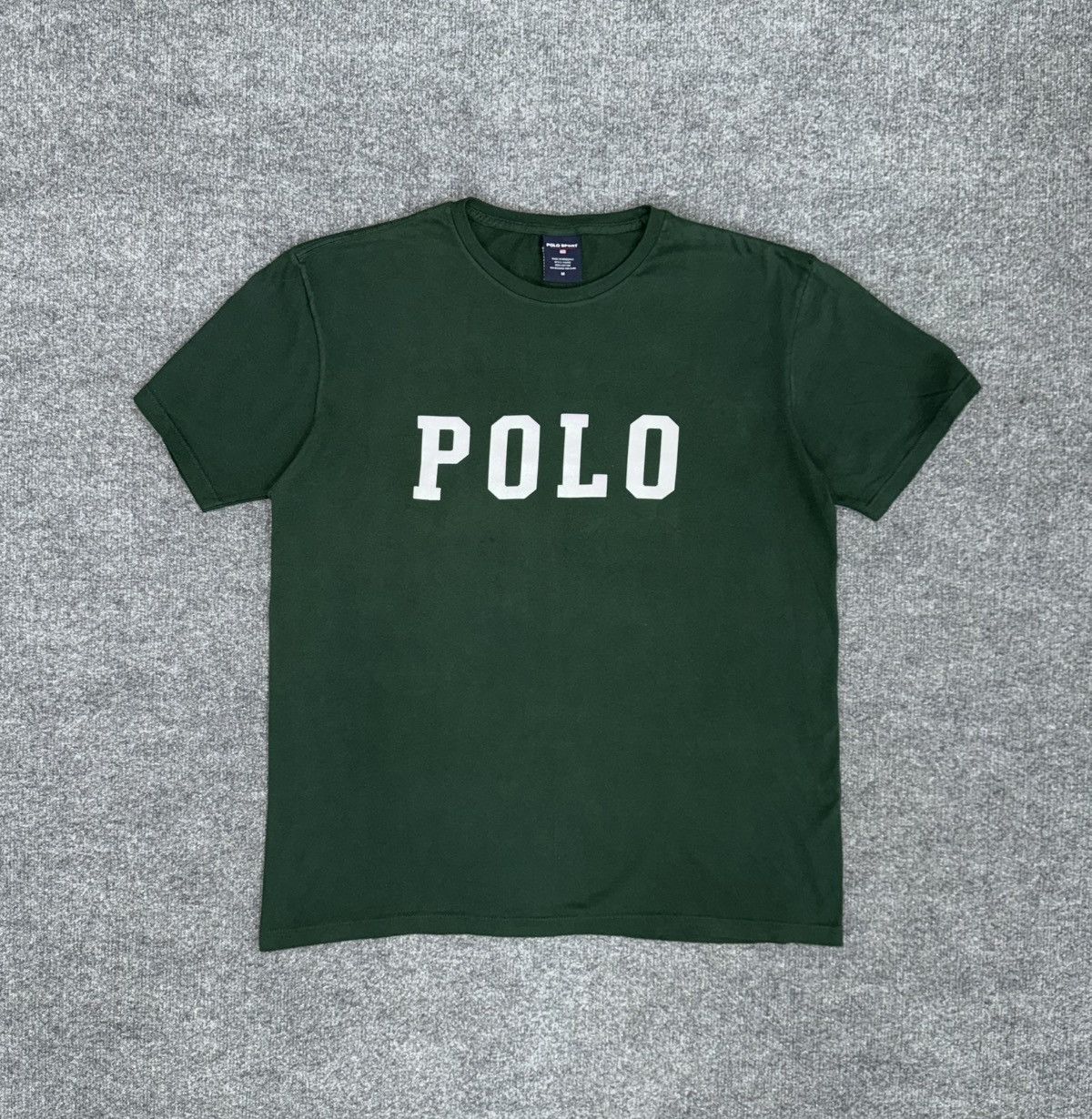 Polo Ralph Lauren Vintage Polo Sport Ralph Lauren POLO Logo Tee Green M Size US M / EU 48-50 / 2 - 1 Thumbnail