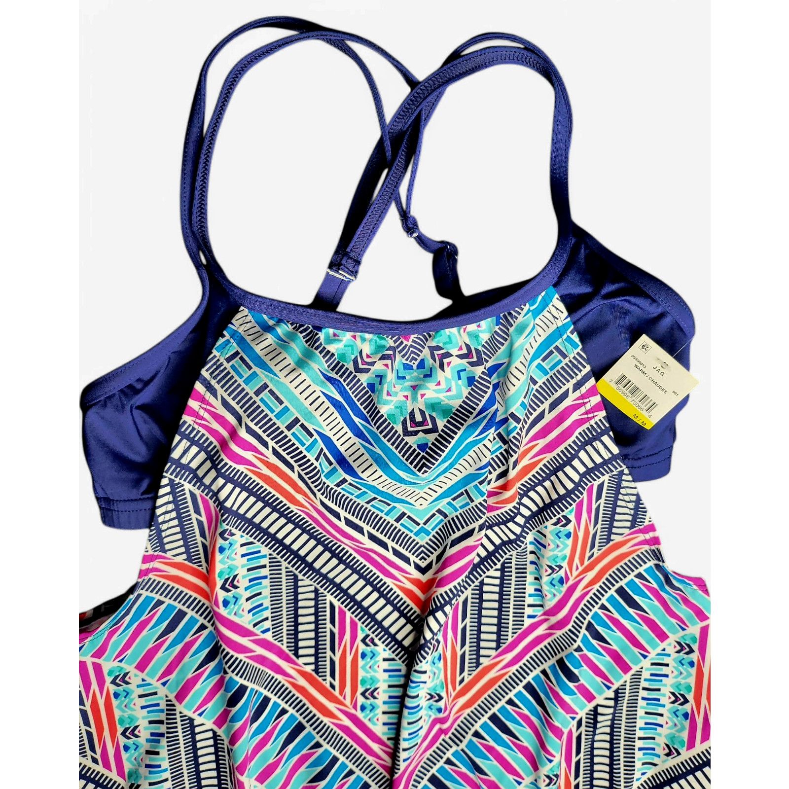 Other NWT JAG Chevron Print Cross Back Tankini Top Sporty Size M Size M / US 6-8 / IT 42-44 - 5 Thumbnail