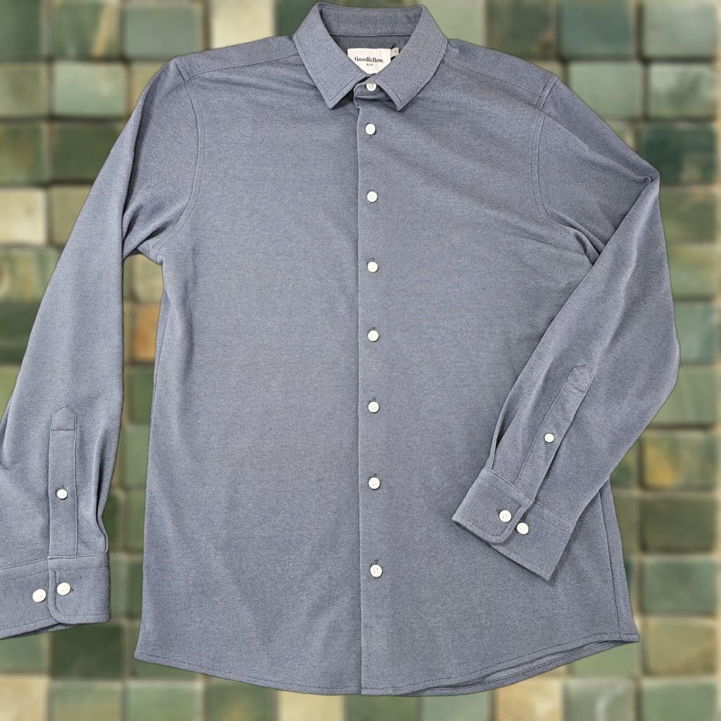Vintage Goodfellow & Co Shirt Mens Small Slate Long Sleeve Button Down Standard Fit Knit Size US S / EU 44-46 / 1 - 1 Thumbnail