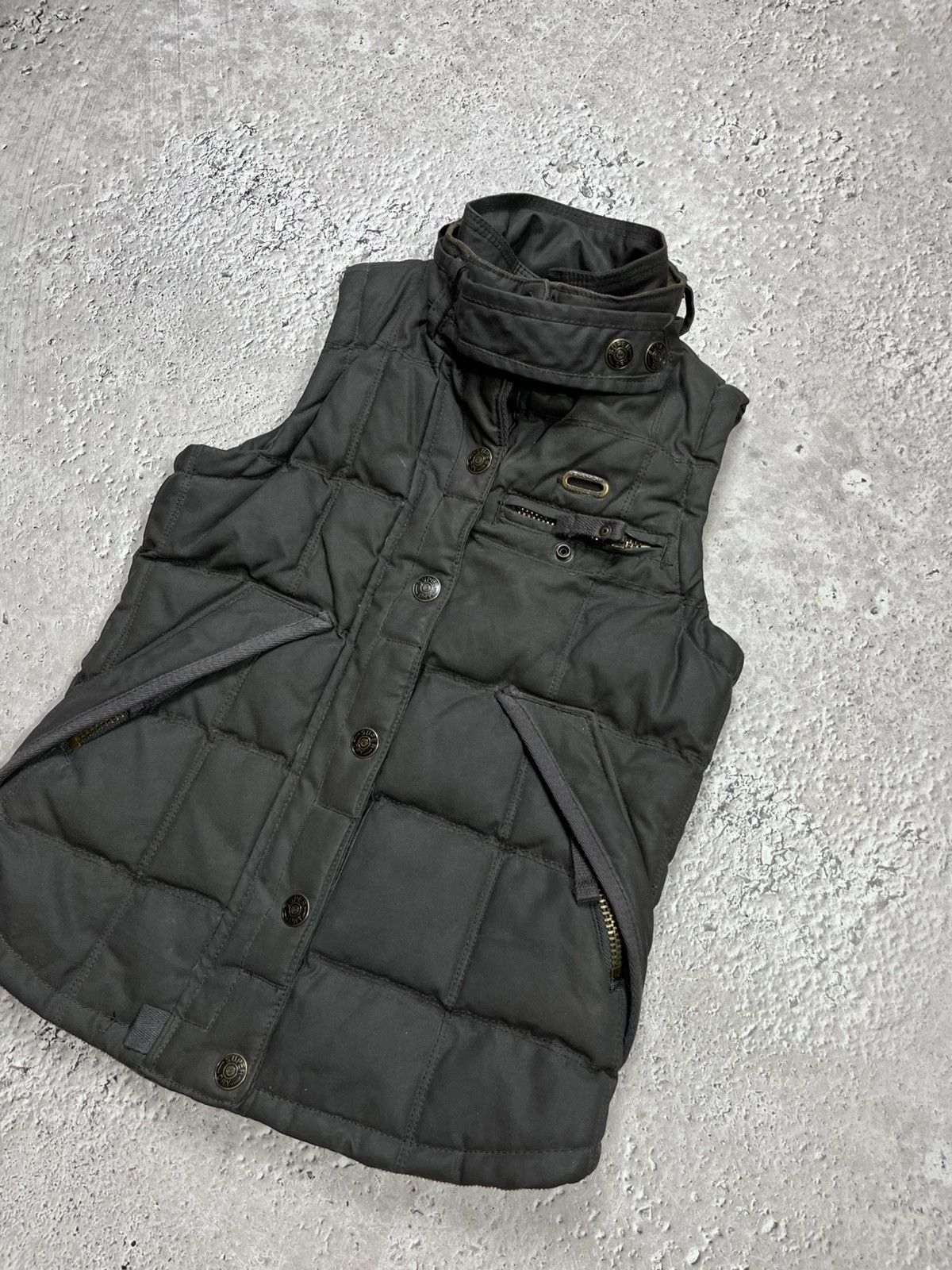 Superdry Superdry Womens Padded Vest Grey Motorcycle Style Size XS / US 0-2 / IT 36-38 - 2 Thumbnail