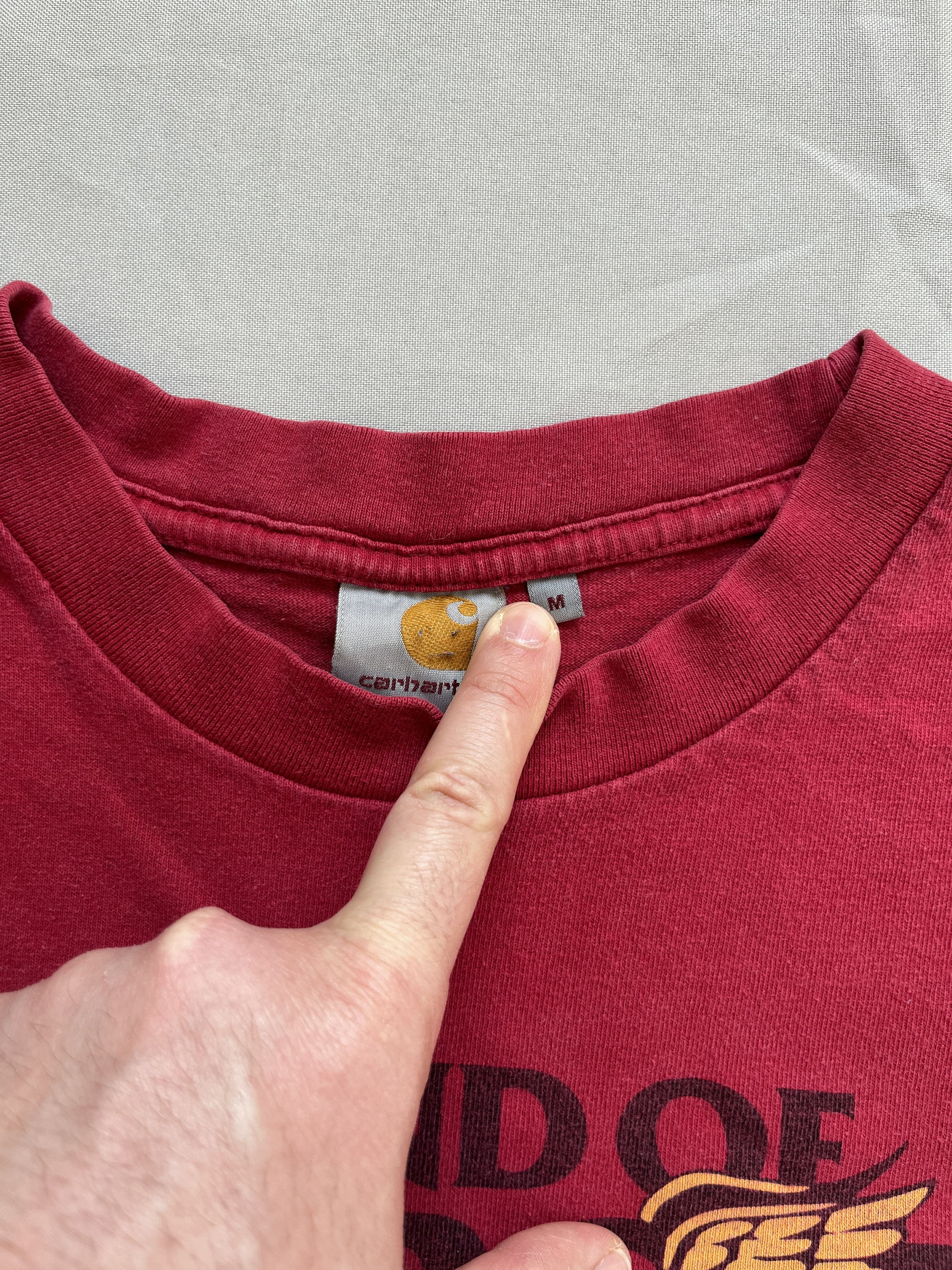 Carhartt Vintage Carhartt Sound Of Detroit Heavy Red T-shirt Size US M / EU 48-50 / 2 - 3 Thumbnail