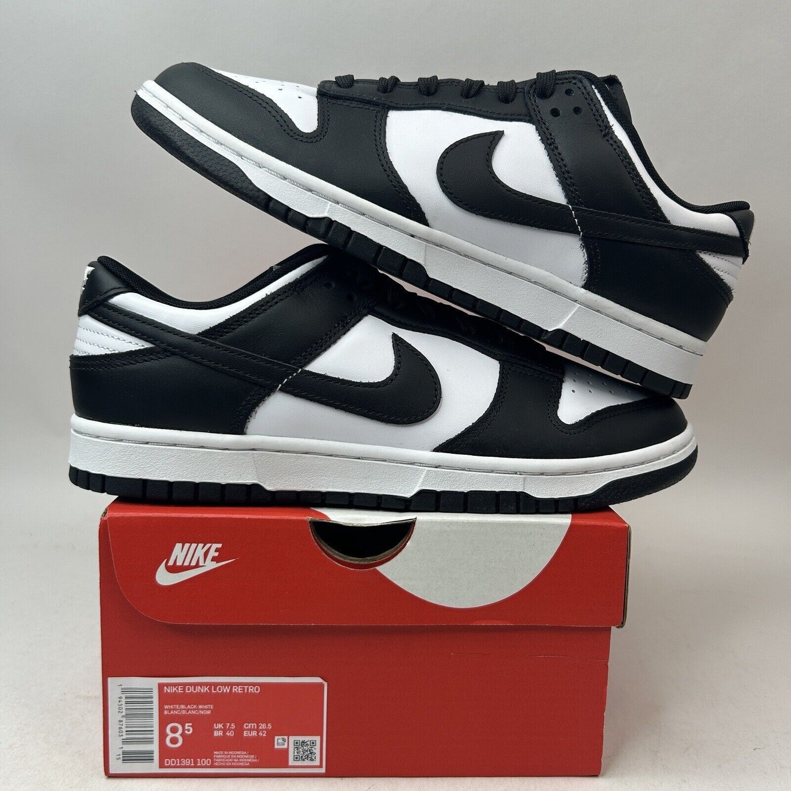 Nike Nike Dunk Low Retro “Black White/Panda” 2024 Size US 8.5 / EU 41-42 - 1 Thumbnail