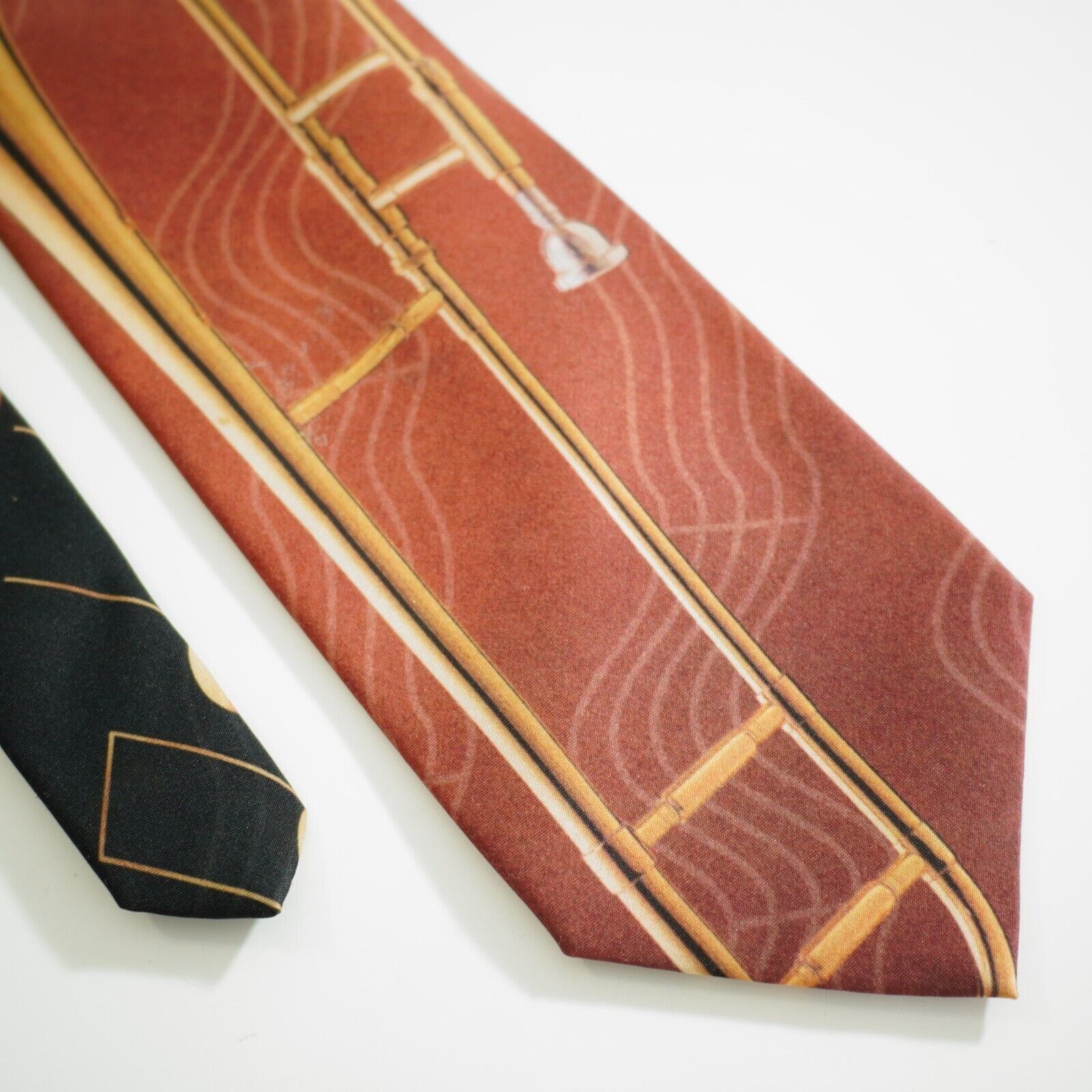 Ralph Marlin Ralph Marlin Trombone & Notes Brown Black Print Polyester Ti Size ONE SIZE - 1 Thumbnail