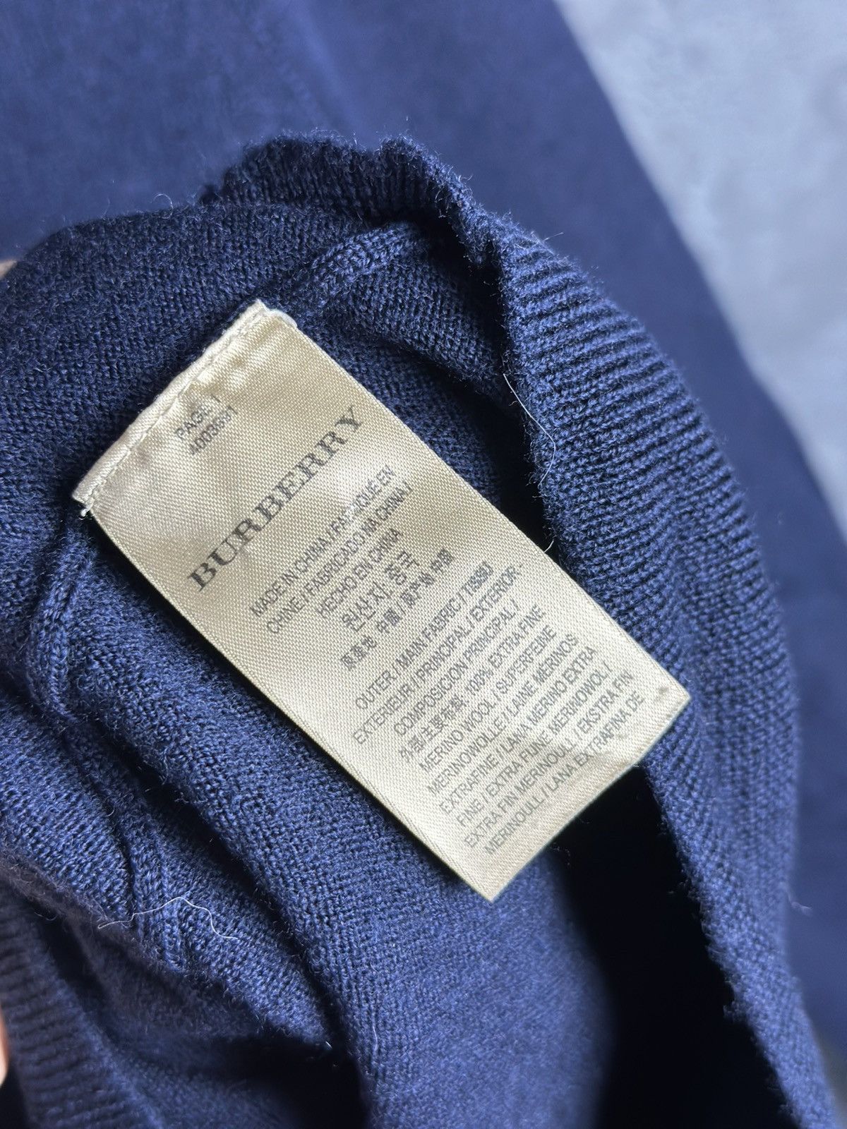 Burberry Mens Burberry London Merino Wool Sweater Jumper Pullover Size US S / EU 44-46 / 1 - 7 Thumbnail