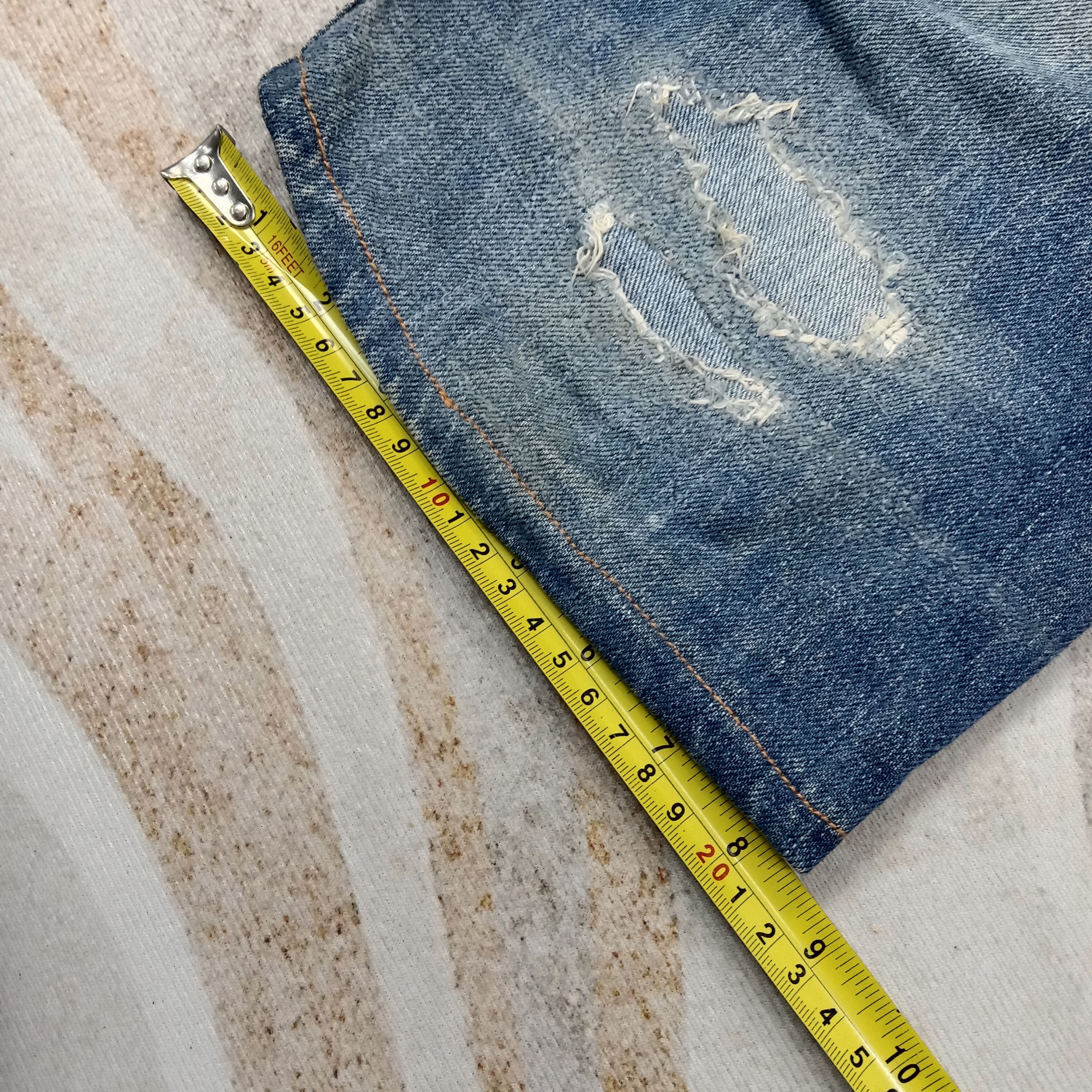 Levi's Levi's 502 Selvedge Distressed Big E Denim Jeans C258N17 Size US 29 - 14 Thumbnail