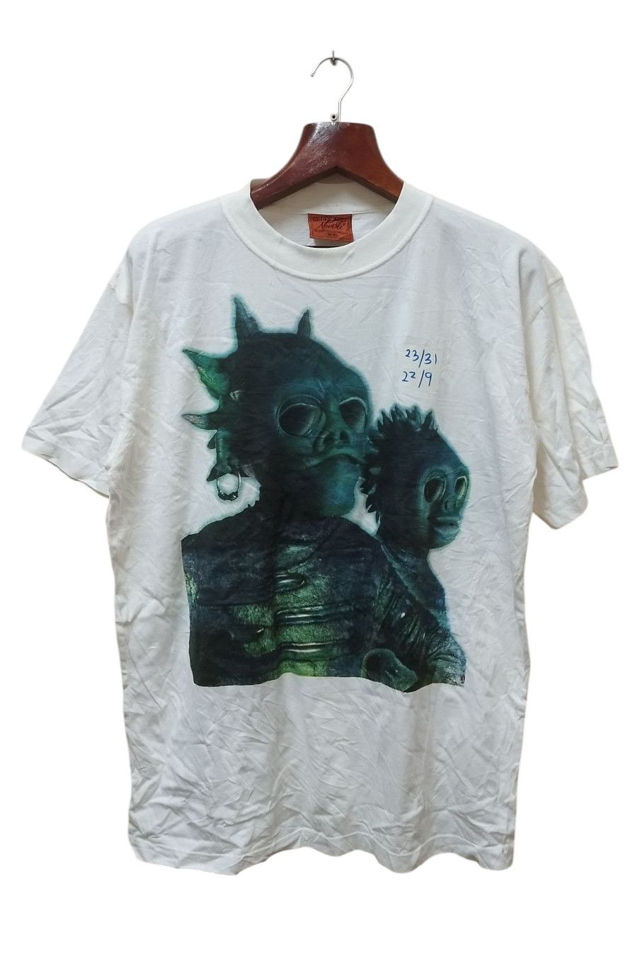 Japanese Brand × Vintage Vtg Art Crazy Alien Punk T-shirt Size US XL / EU 56 / 4 - 1 Thumbnail