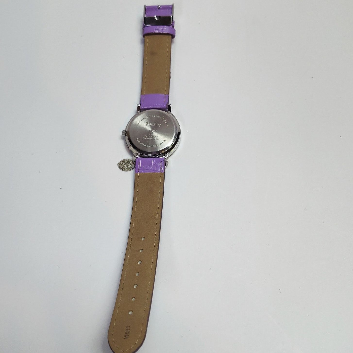 Disney Disney Tinker Bell Charm Watch Purple Strap Rhinestone Bezel Size ONE SIZE - 4 Thumbnail