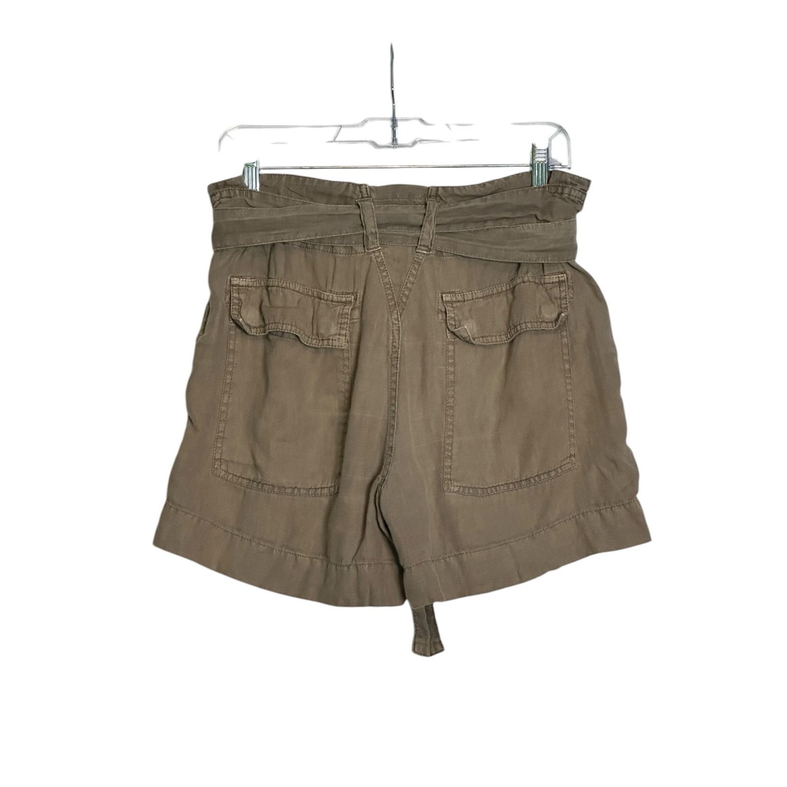 Joie Joie Greenish Beige Linen Paper Bag Tie Waist Shorts size 2 Size 26" / US 2 / IT 38 - 10 Thumbnail