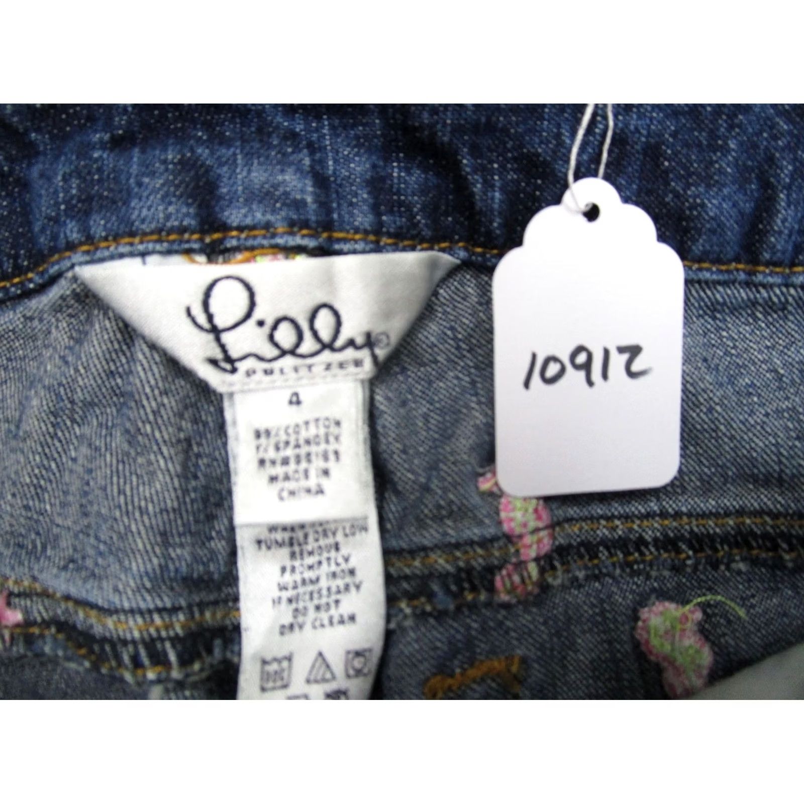 Lilly Pulitzer Lilly Pulitzer Jeans Bootcut Women 4 Blue Mid Rise Denim Embroidered Logo Horse Animals Capella? Size 27" / US 4 / IT 40 - 8 Thumbnail