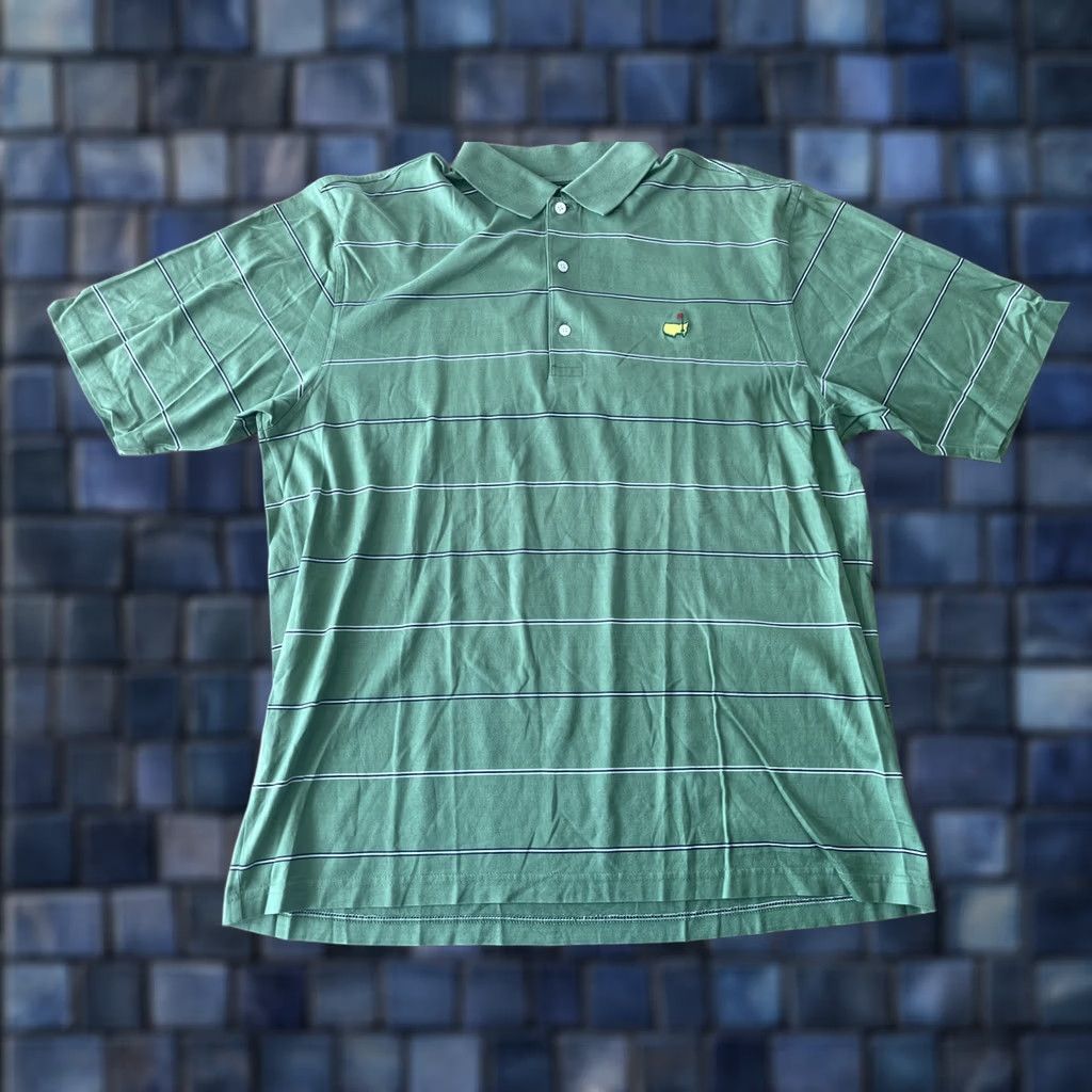 Vintage VINTAGE Masters Polo Amen Corner Shirt Men’s Large Green Golf Pima Cotton 60s Two Ply Size US L / EU 52-54 / 3 - 1 Thumbnail