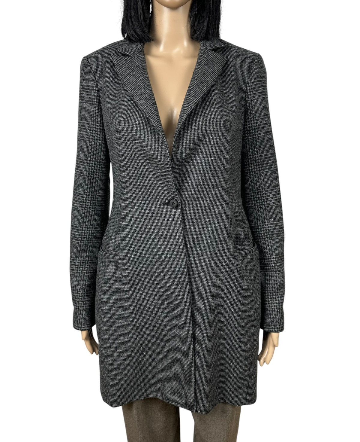 Allsaints All Saints Wool Coat 1 Button Plaid Sleeves size US6 EU38 Size M / US 6-8 / IT 42-44 - 2 Thumbnail