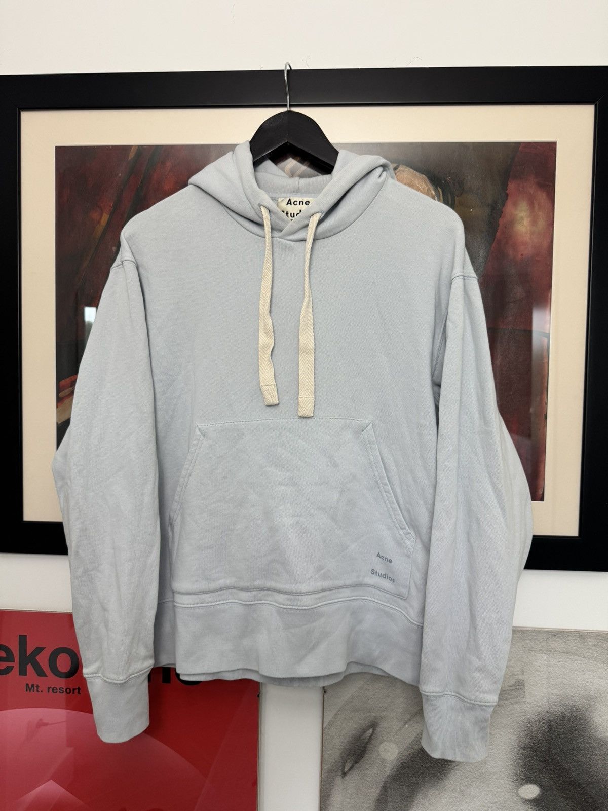Acne Studios Hoodie Fellis Logo Baby Blue Casual Streetwear