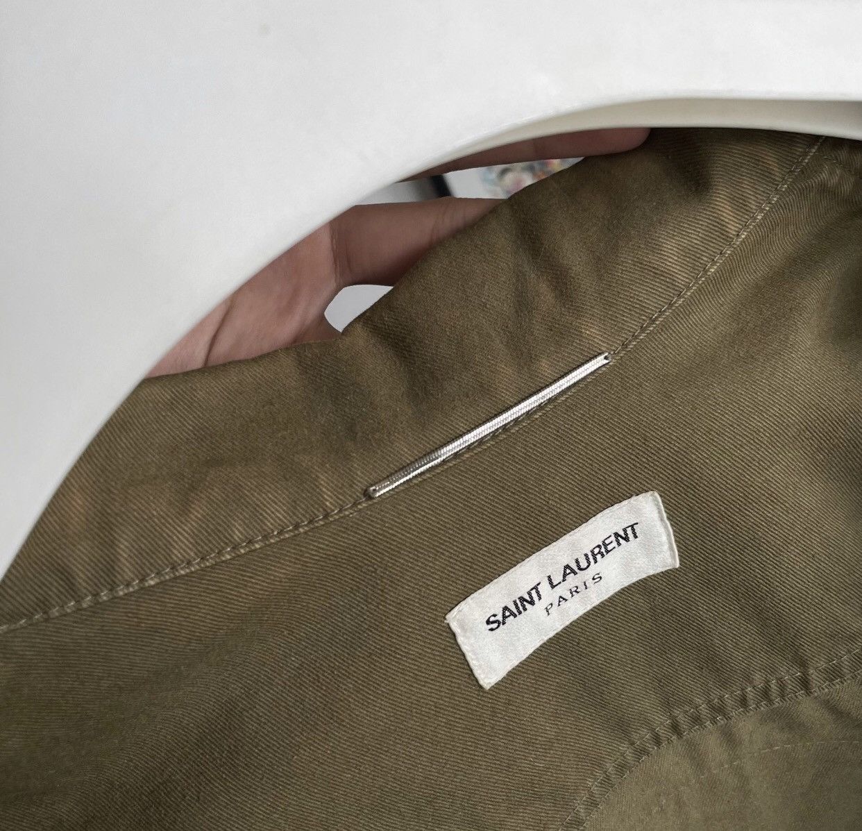 Saint Laurent Paris × Yves Saint Laurent Saint Laurent Shark Army green workwear old jacket2412- Size US S / EU 44-46 / 1 - 3 Thumbnail