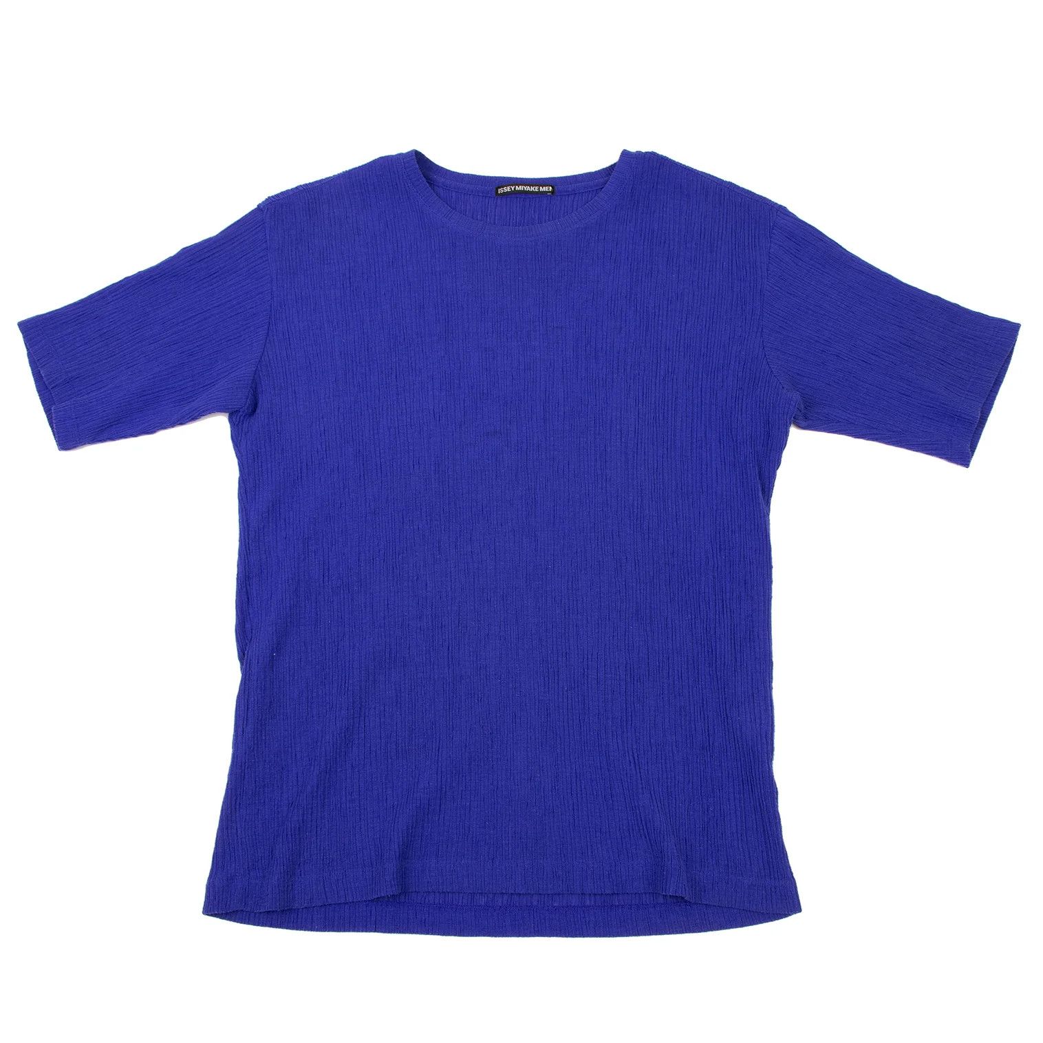 Issey Miyake Poly Cotton Short Sleeve Knit Top in Blue 4 Size US XL / EU 56 / 4 - 1 Thumbnail