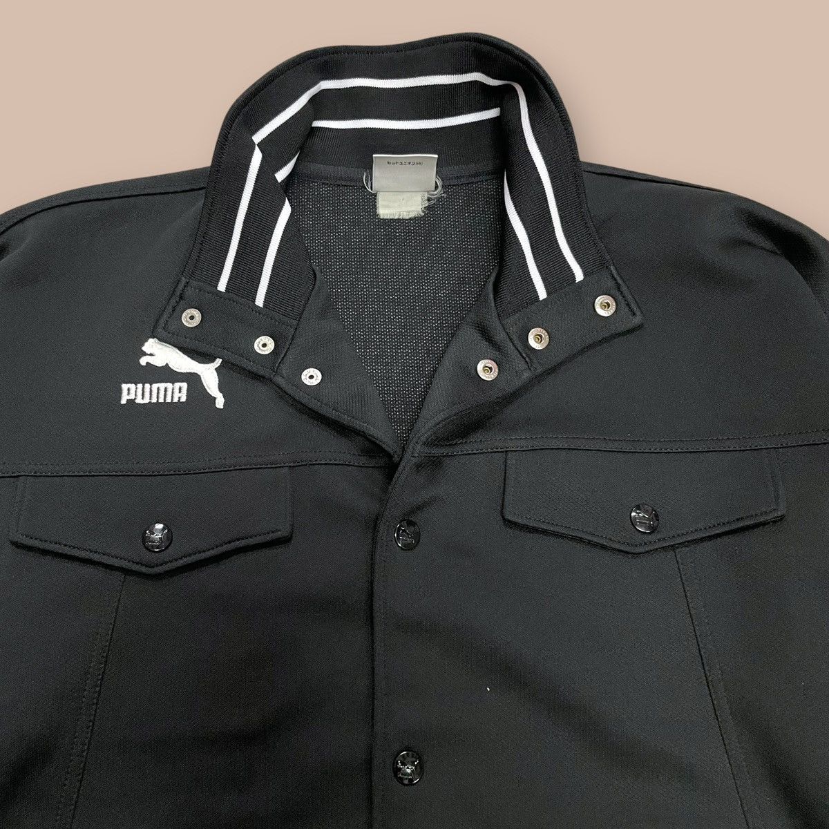 Puma OG 90s-2000s Y2K Puma Black Button Down Jacket Size US M / EU 48-50 / 2 - 7 Thumbnail
