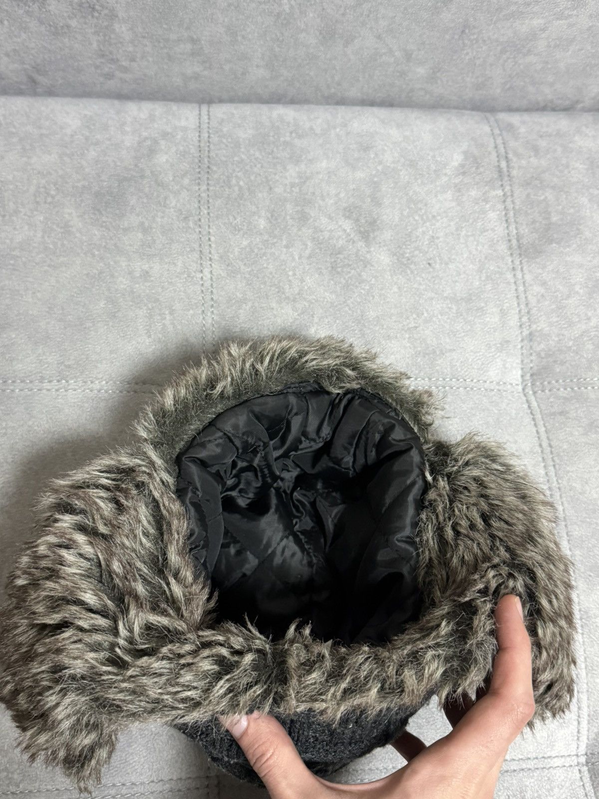 Japanese Brand × Vintage Vintage Hype Trapper Fur Y2K Fluffy Hat Ushanka Faux USA Size ONE SIZE - 4 Thumbnail