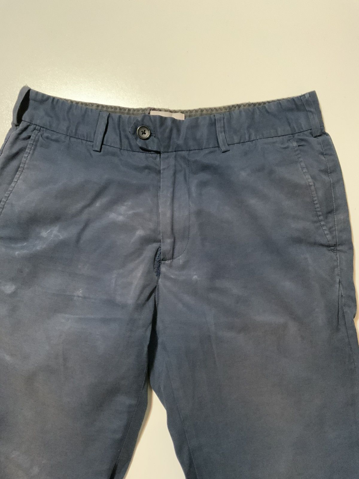 Saturdays NYC Saturdays Surf NYC Navy Blue Flat Front Cotton Chino Shorts Size US 32 / EU 48 - 5 Thumbnail