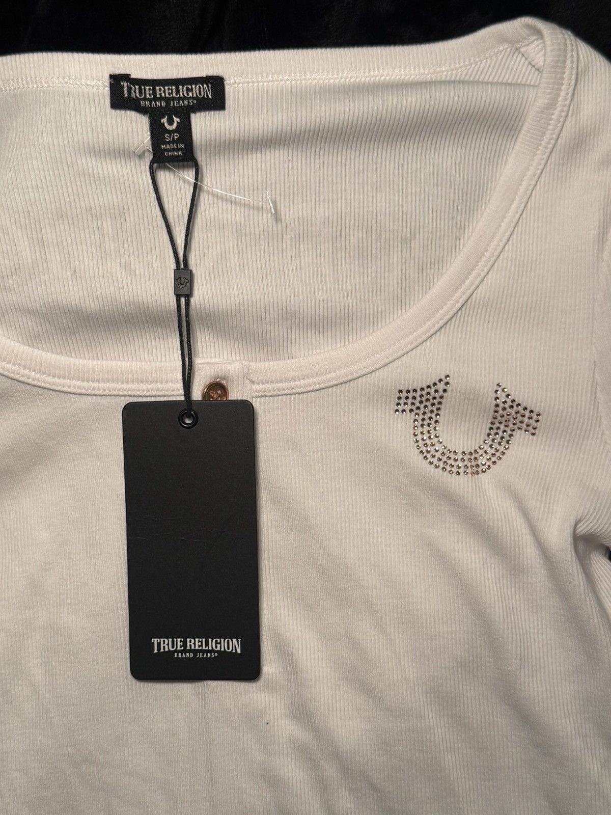 True Religion Y2K True Religion White Ribbed Henley Top Size S Size S / US 4 / IT 40 - 4 Thumbnail