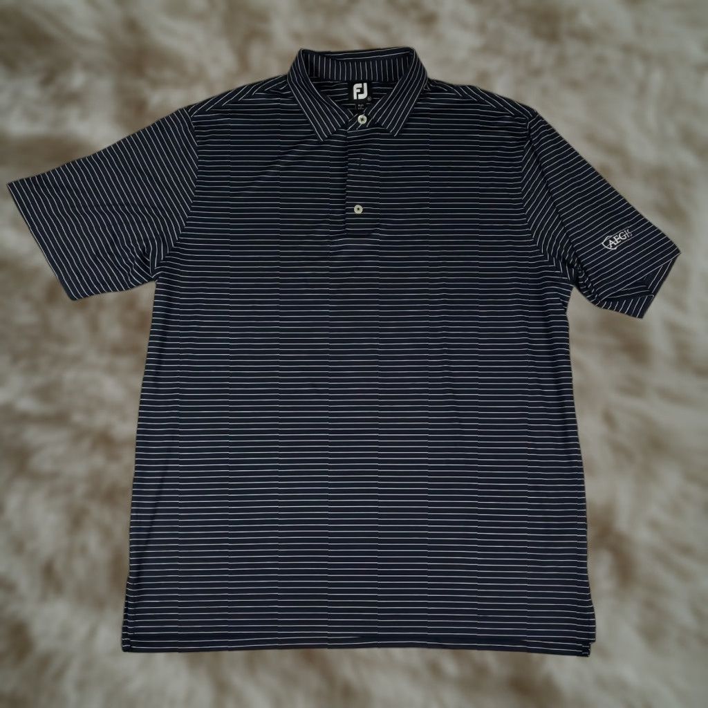 Footjoy FootJoy Polo Shirt Mens XL Blue Striped Short Sleeve Golf Polo Shirt Regular Fit 100% Polyester Blue FootJoy Shirt Mens XL Size US XL / EU 56 / 4 - 1 Thumbnail