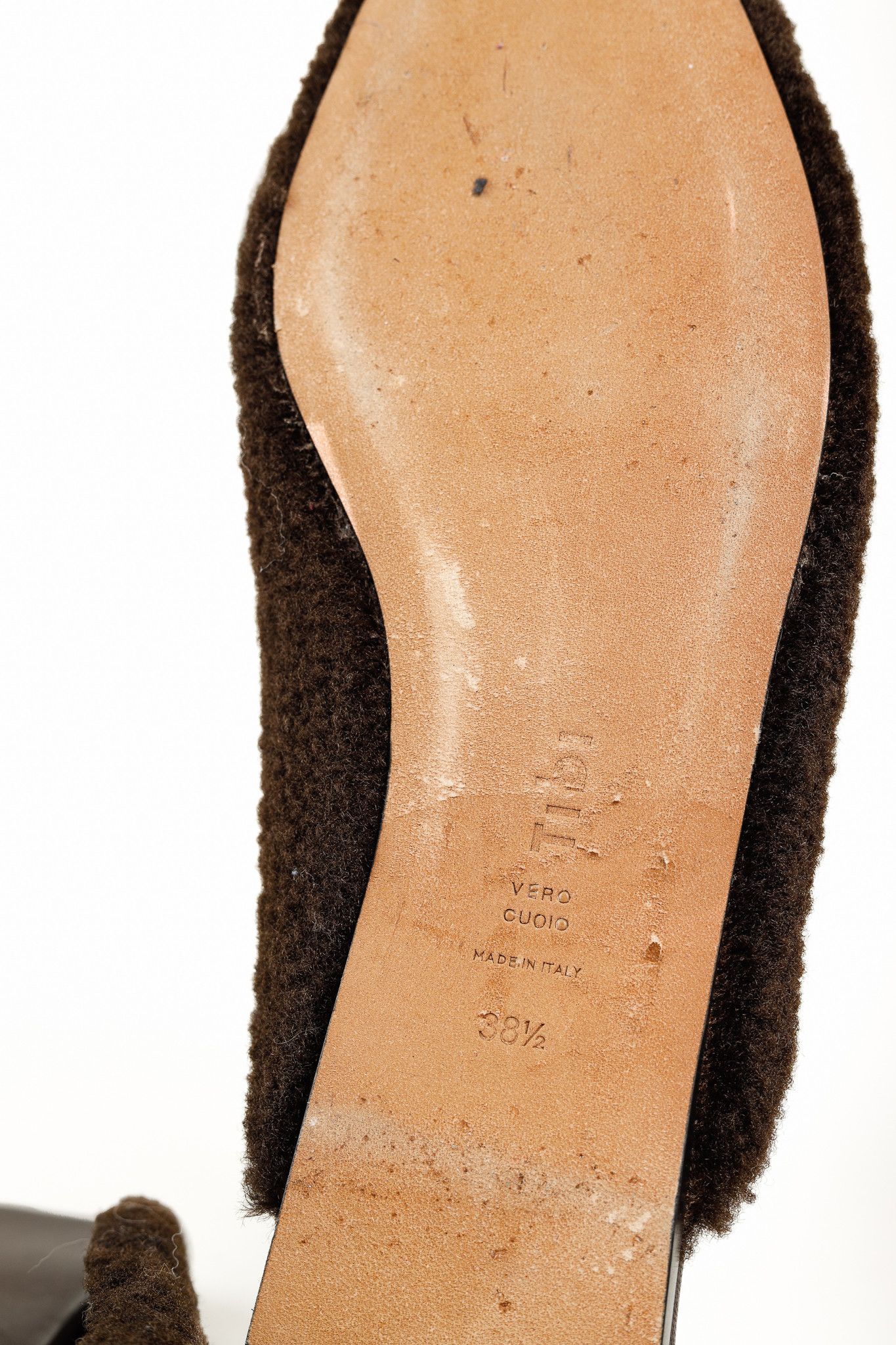 Tibi Tibi Nori Brown Short Faux Fur Slides Size US 8 / IT 38 - 5 Thumbnail